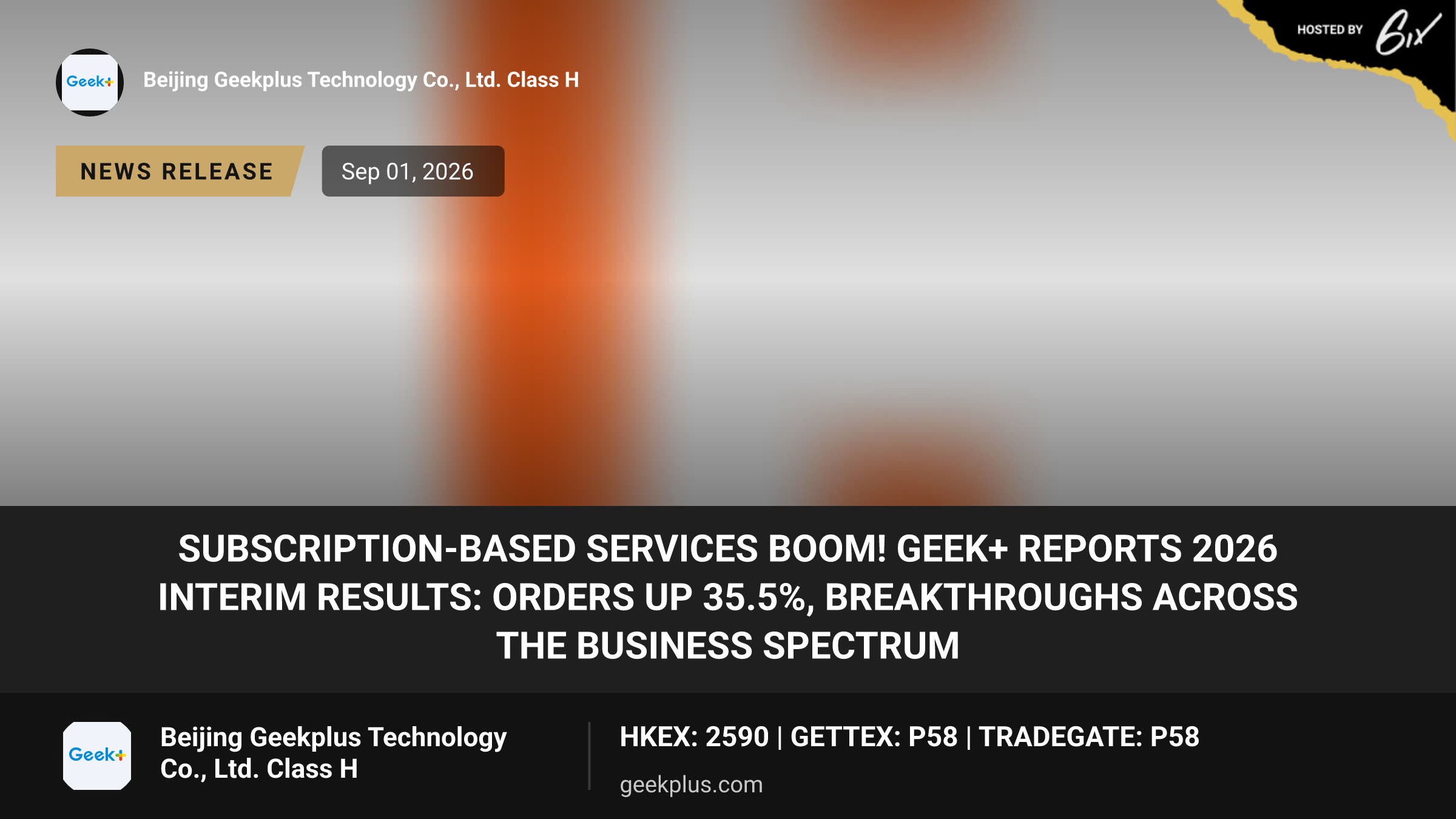 Subscription-Based Services Boom! Geek+ Reports 2026 Interim Results: Orders Up 35.5%, Breakthroughs Across the Business Spectrum