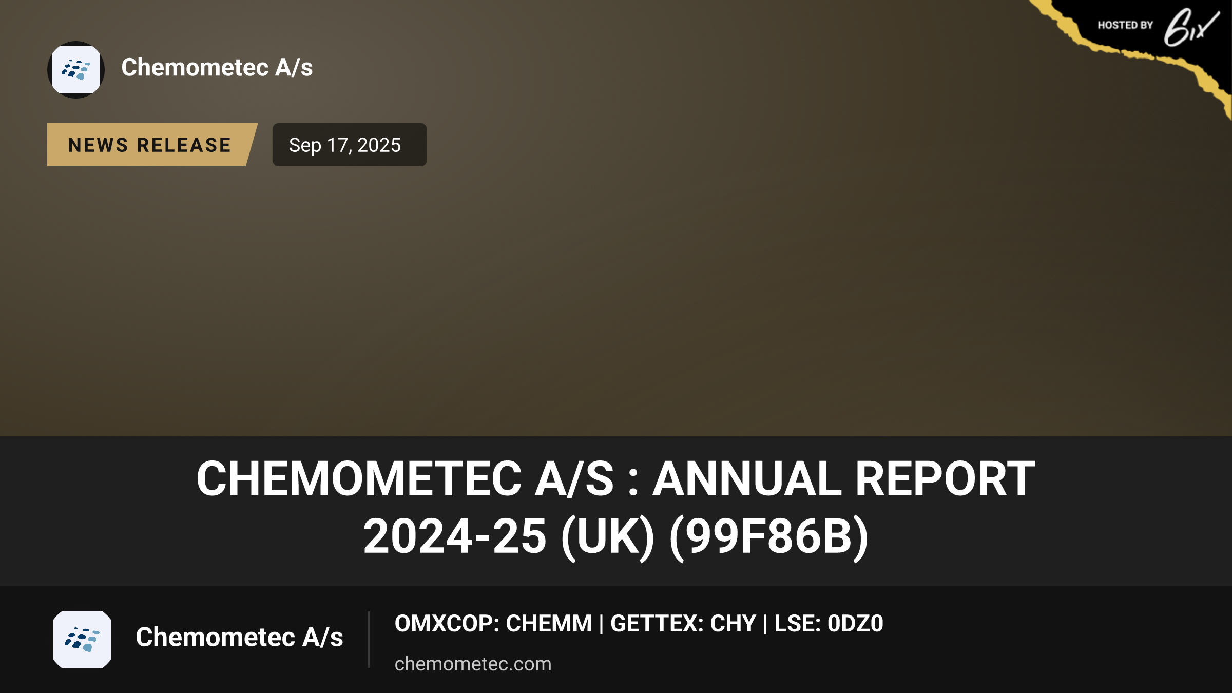 ChemoMetec A/S : Annual Report 2024-25 (UK) (99f86b)