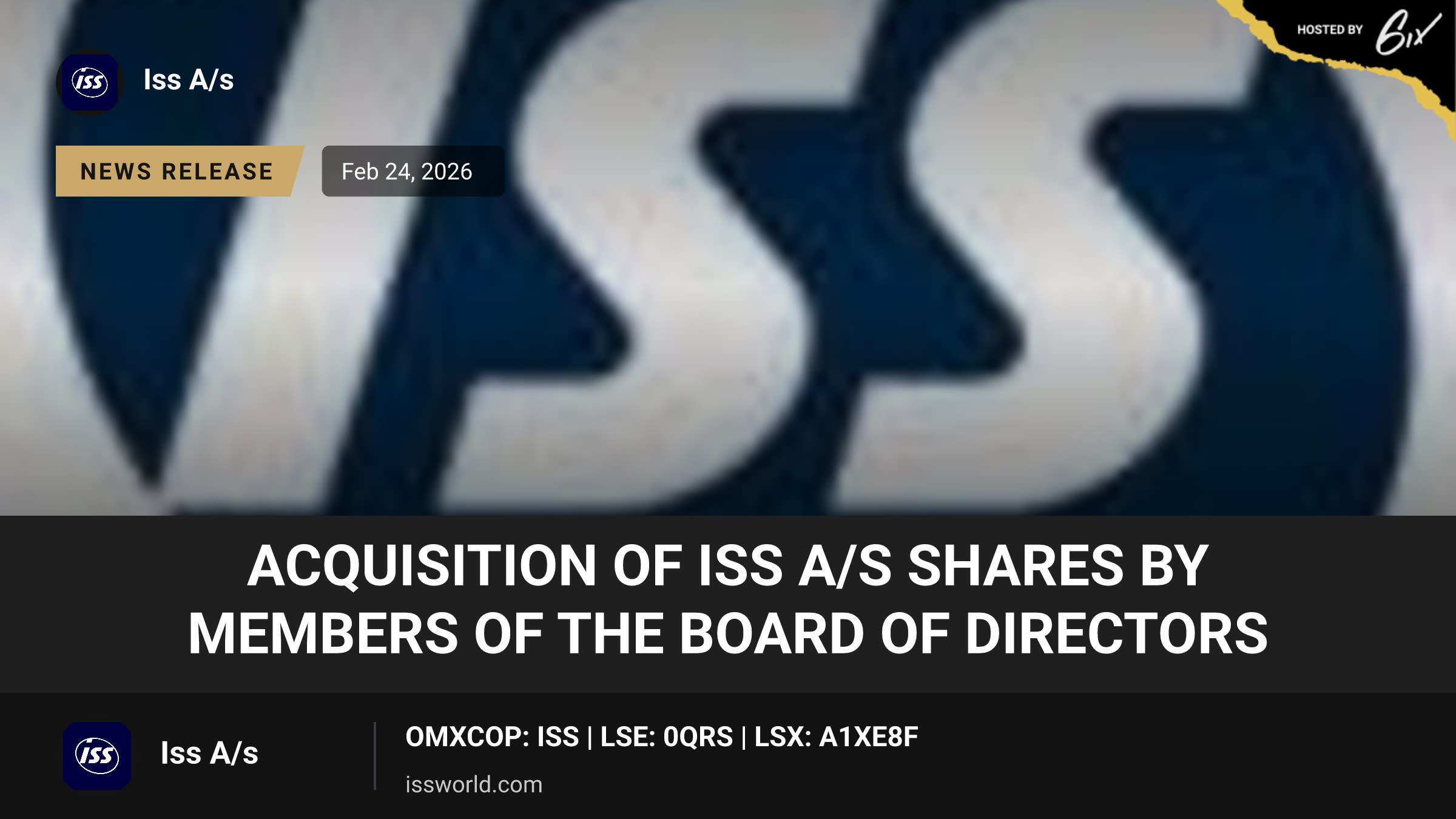Acquisition of ISS A/S shares by Members of the Board of Directors