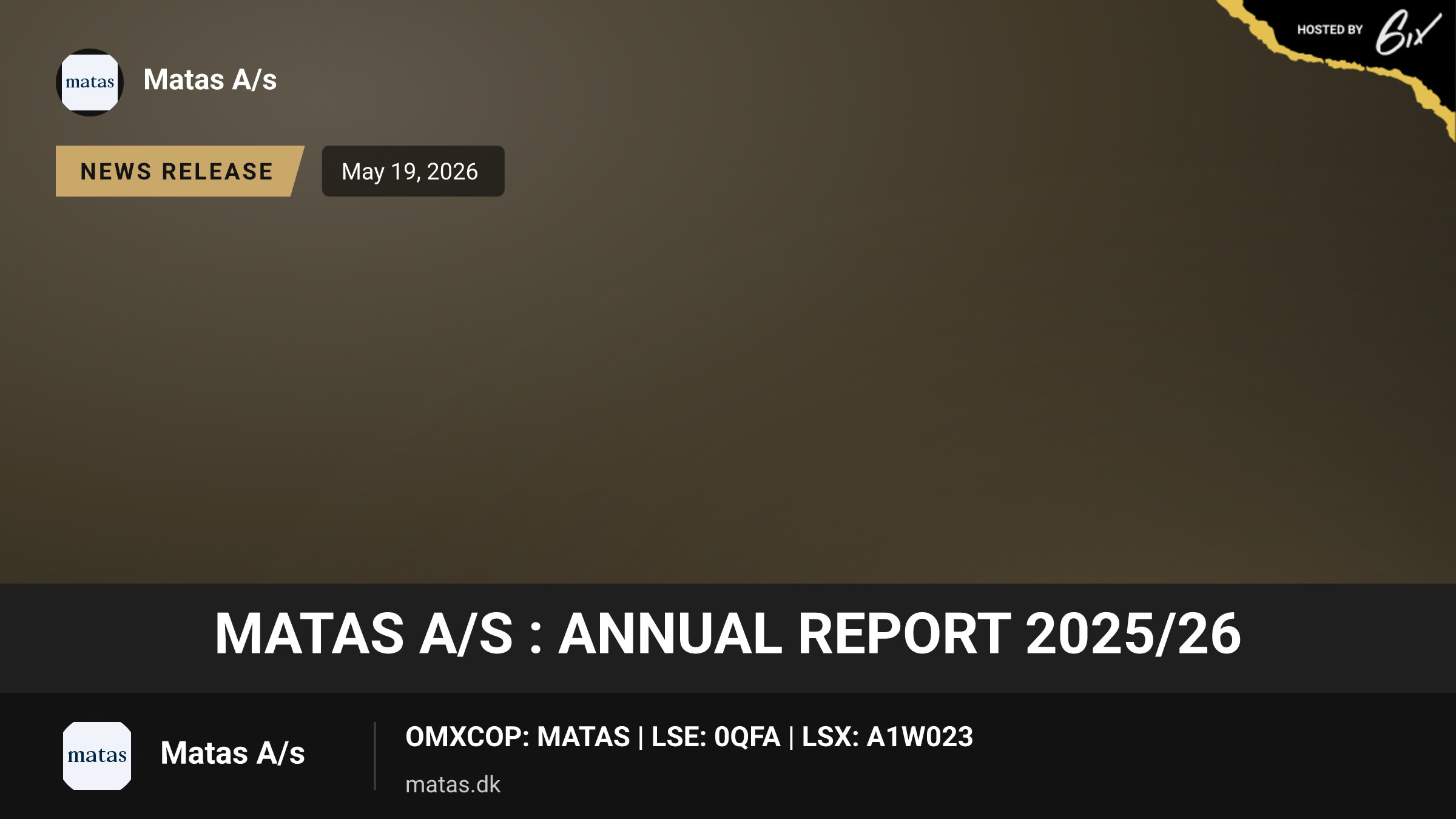 Matas A/S : Annual Report 2025/26