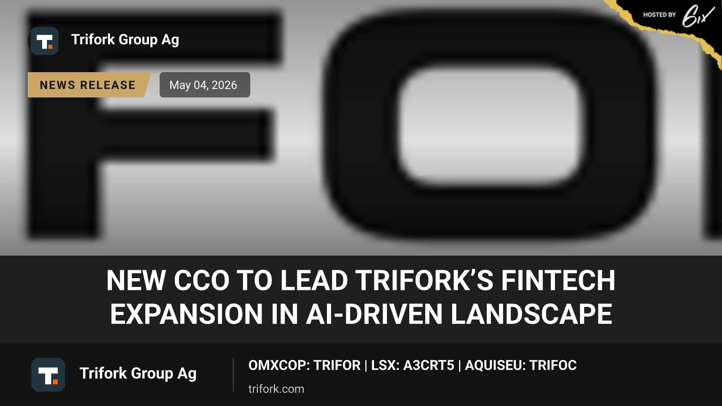 New CCO to lead Trifork’s Fintech expansion in AI-driven landscape