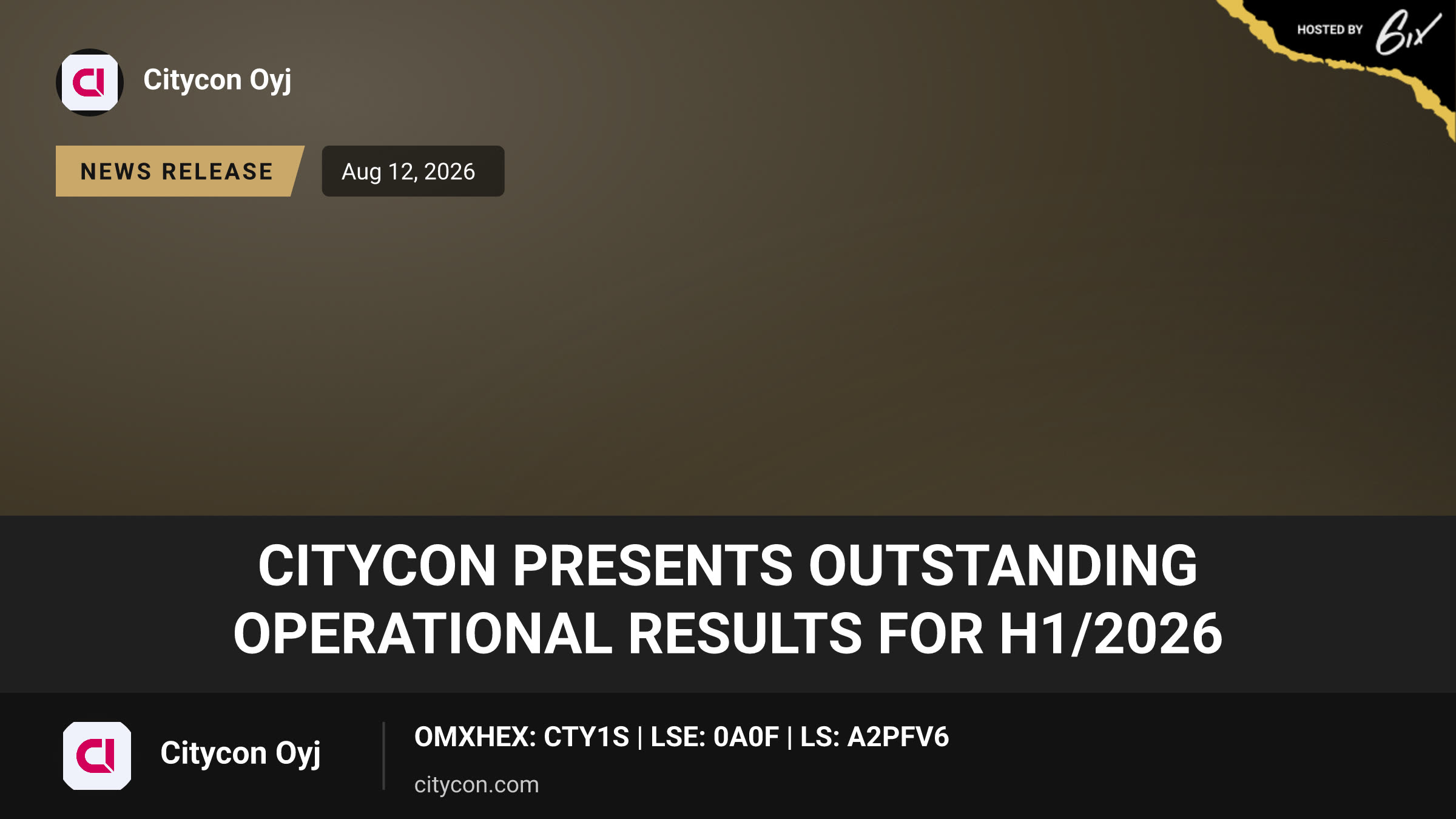 Citycon presents outstanding operational results for H1/2026