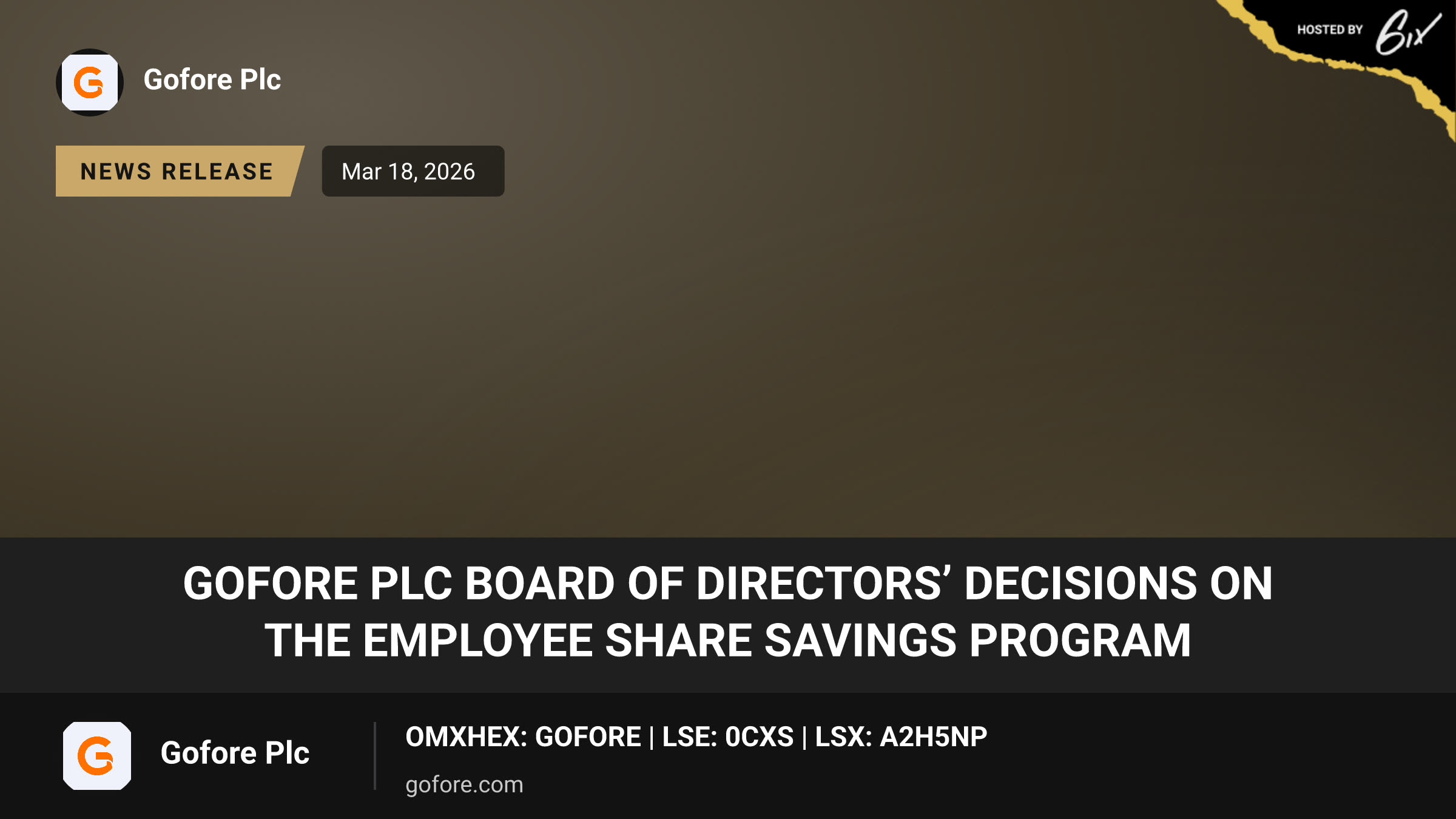 Gofore Plc Board of Directors’ decisions on the employee share savings program