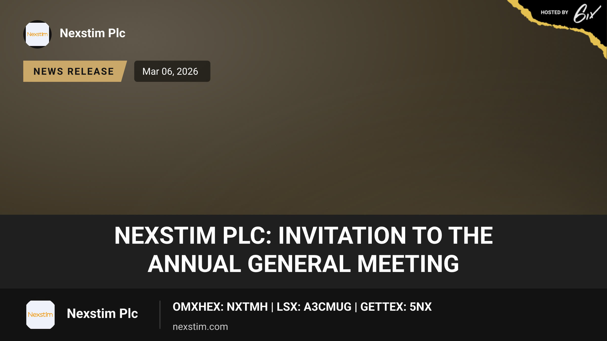 Nexstim Plc: Invitation to the Annual General Meeting
