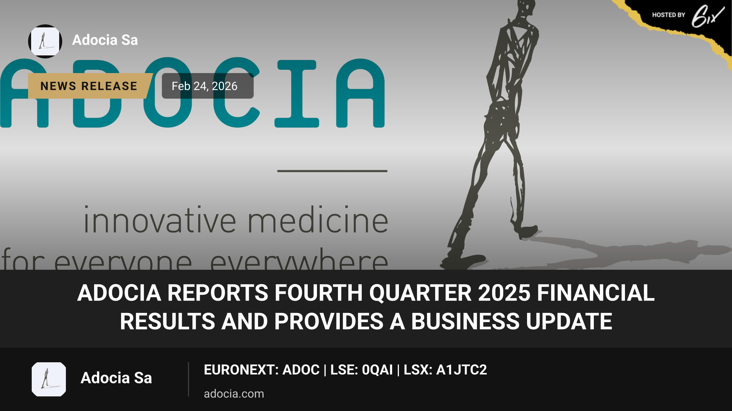 ADOCIA Reports Fourth Quarter 2025 Financial Results and Provides a Business Update
