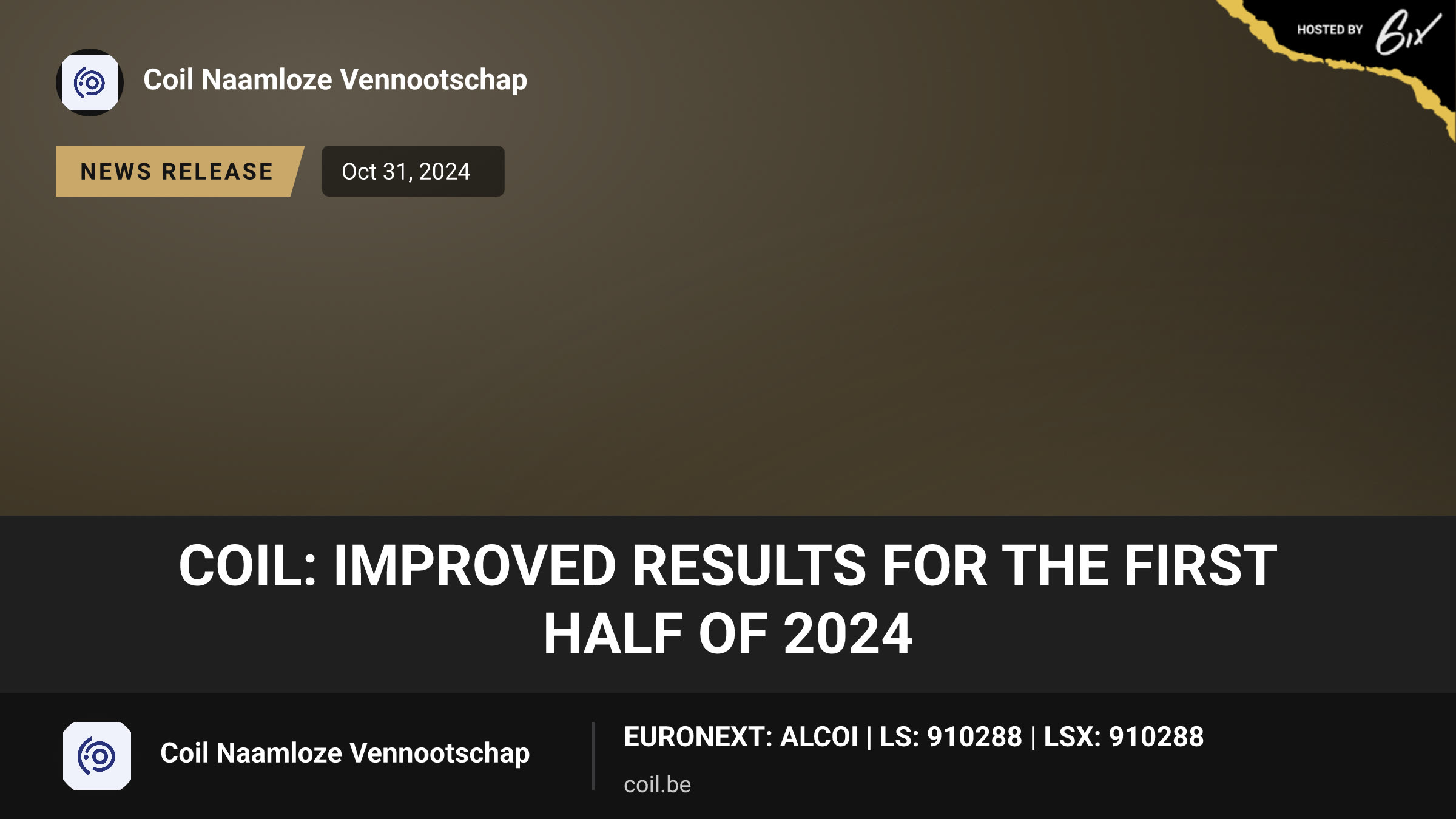 COIL: IMPROVED RESULTS FOR THE FIRST HALF OF 2024