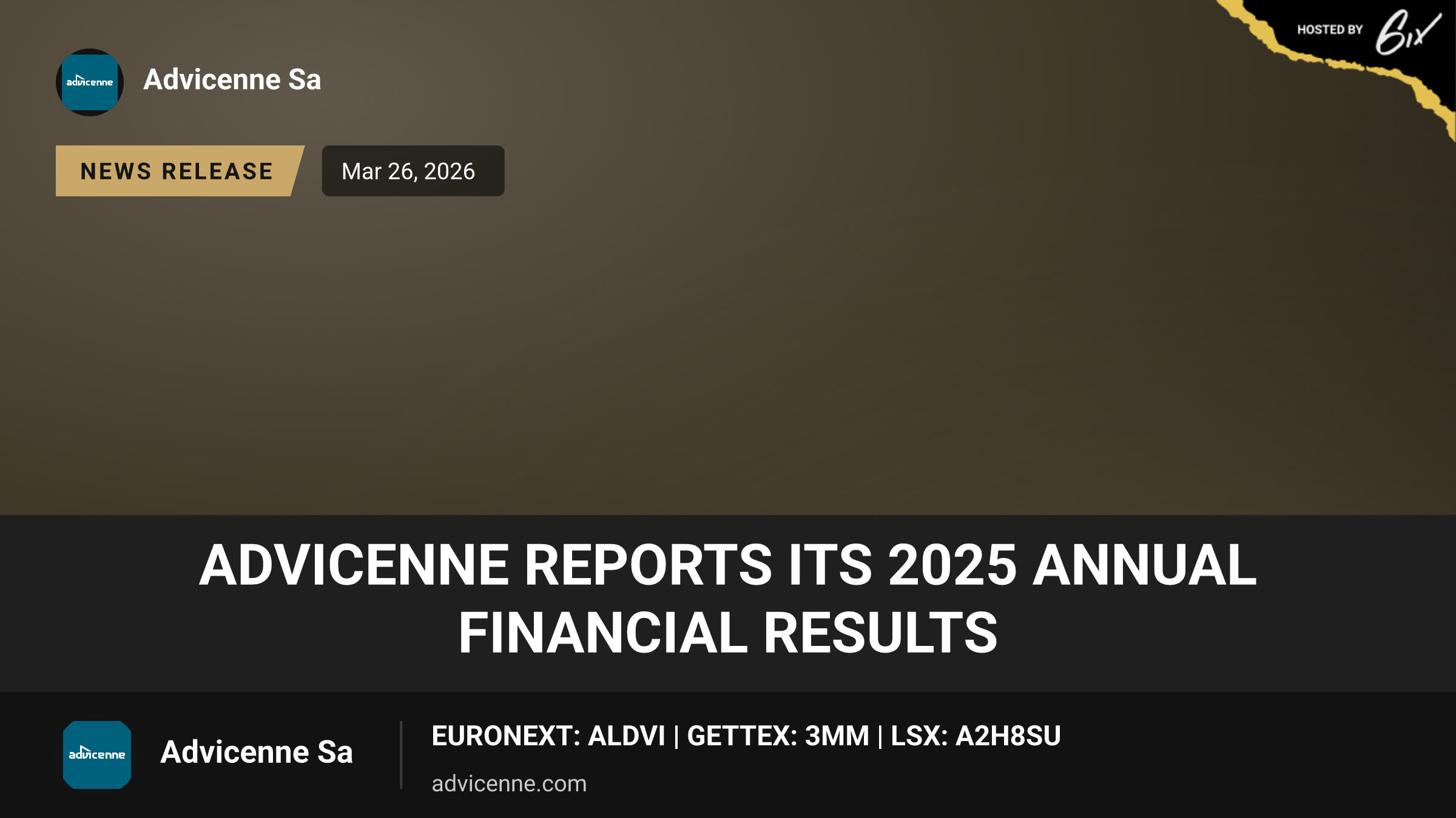 Advicenne Reports Its 2025 Annual Financial Results