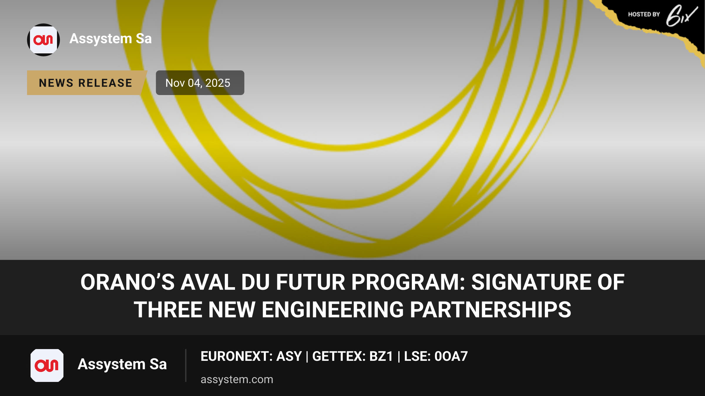 Orano’s Aval du Futur Program: Signature of Three New Engineering Partnerships
