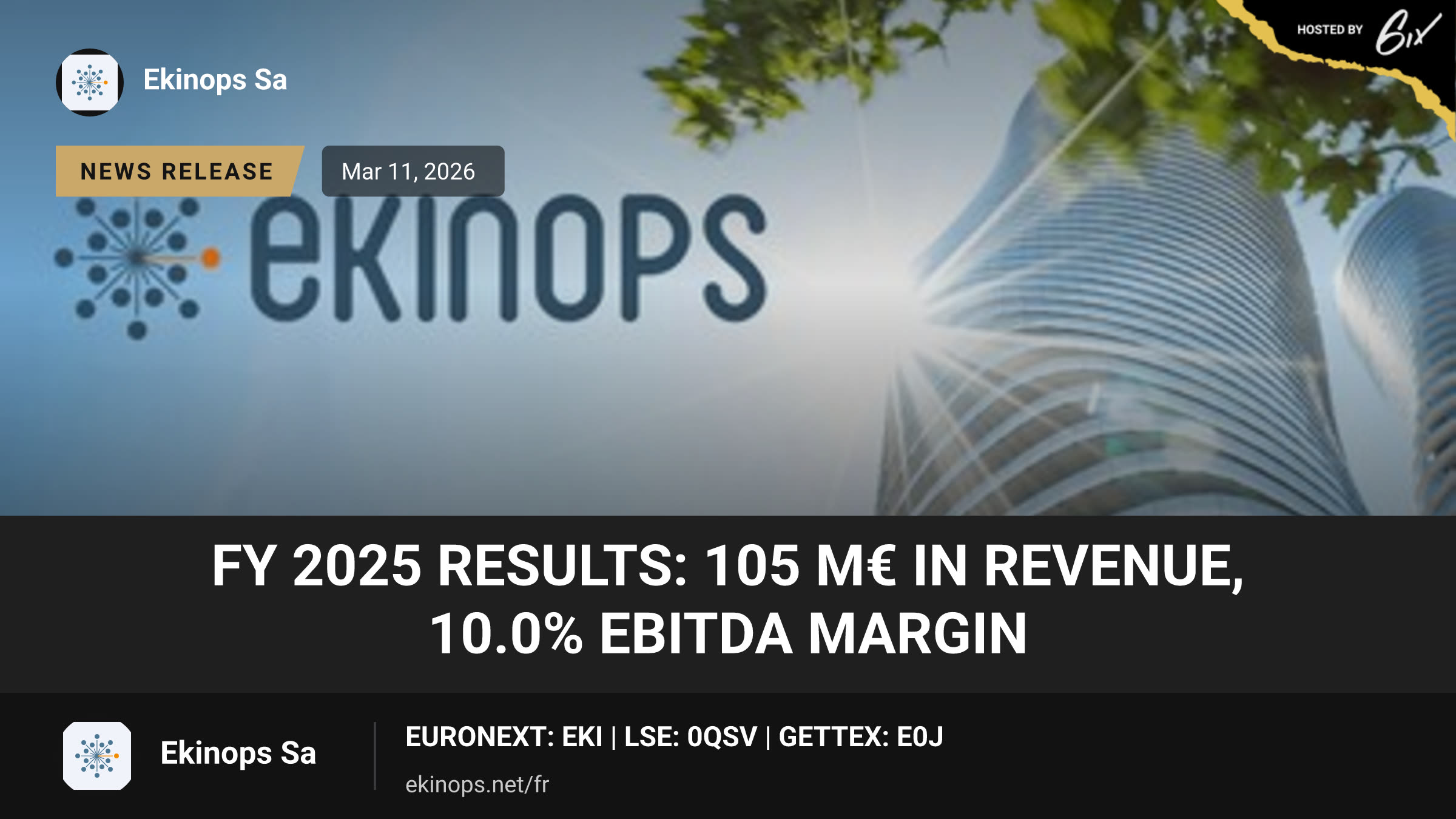 FY 2025 results: 105 m€ in revenue, 10.0% EBITDA margin