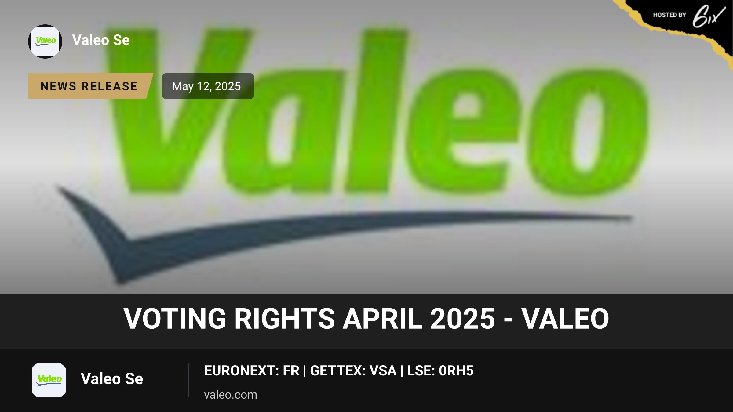 Voting rights April 2025 - Valeo