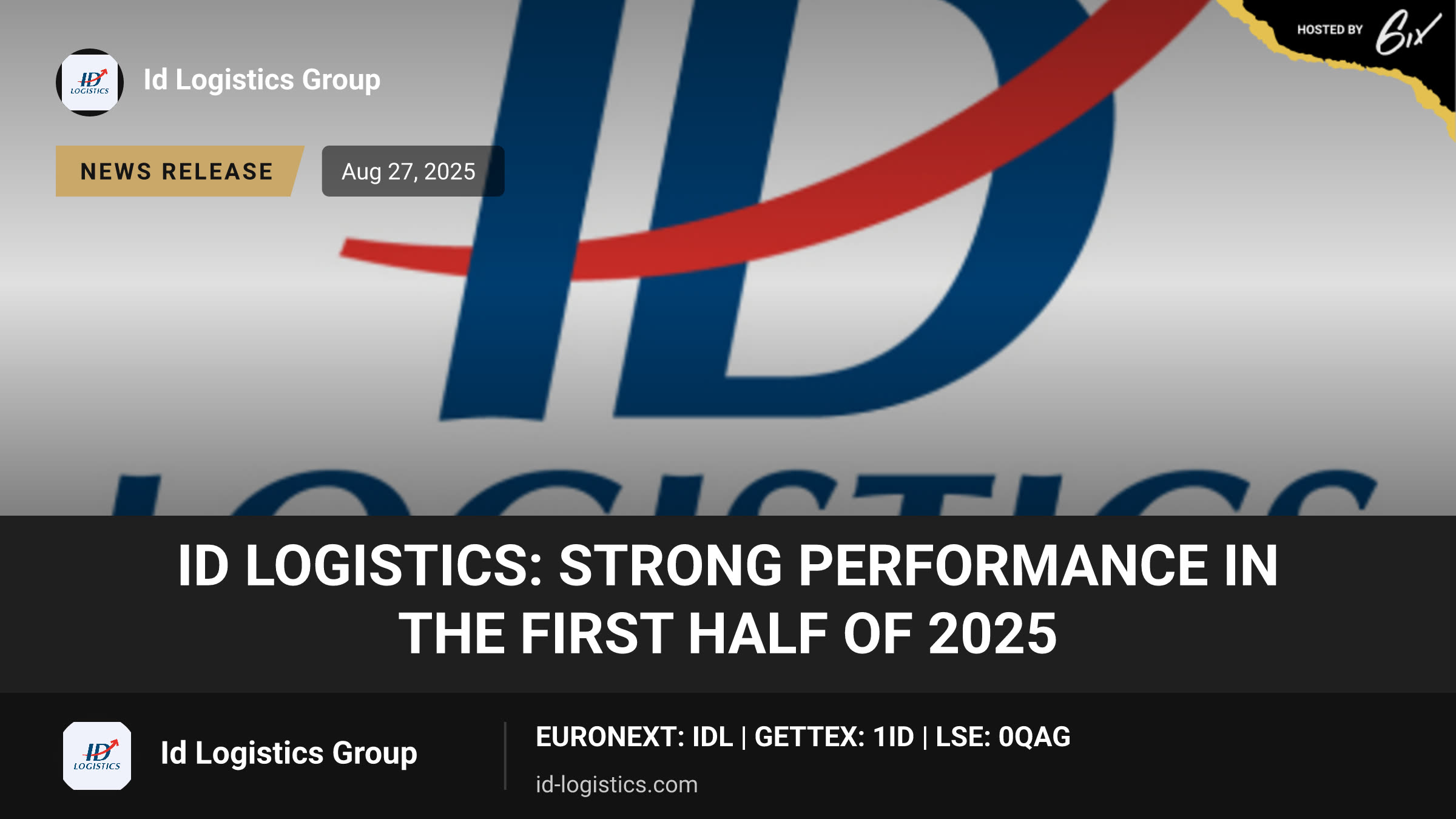 ID Logistics: Strong Performance in the First Half of 2025