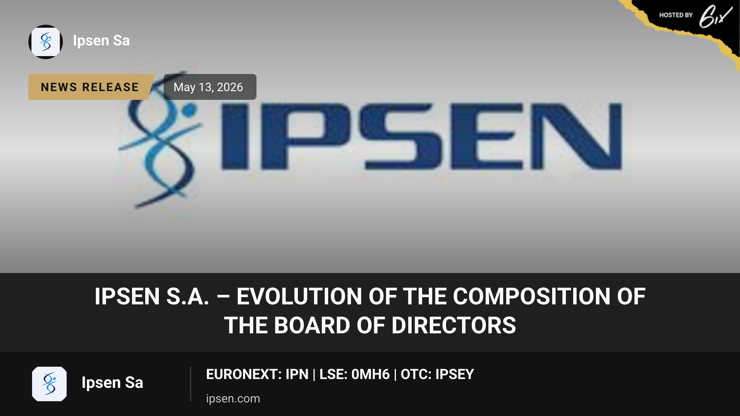 Ipsen S.A. – Evolution of the composition of the Board of Directors