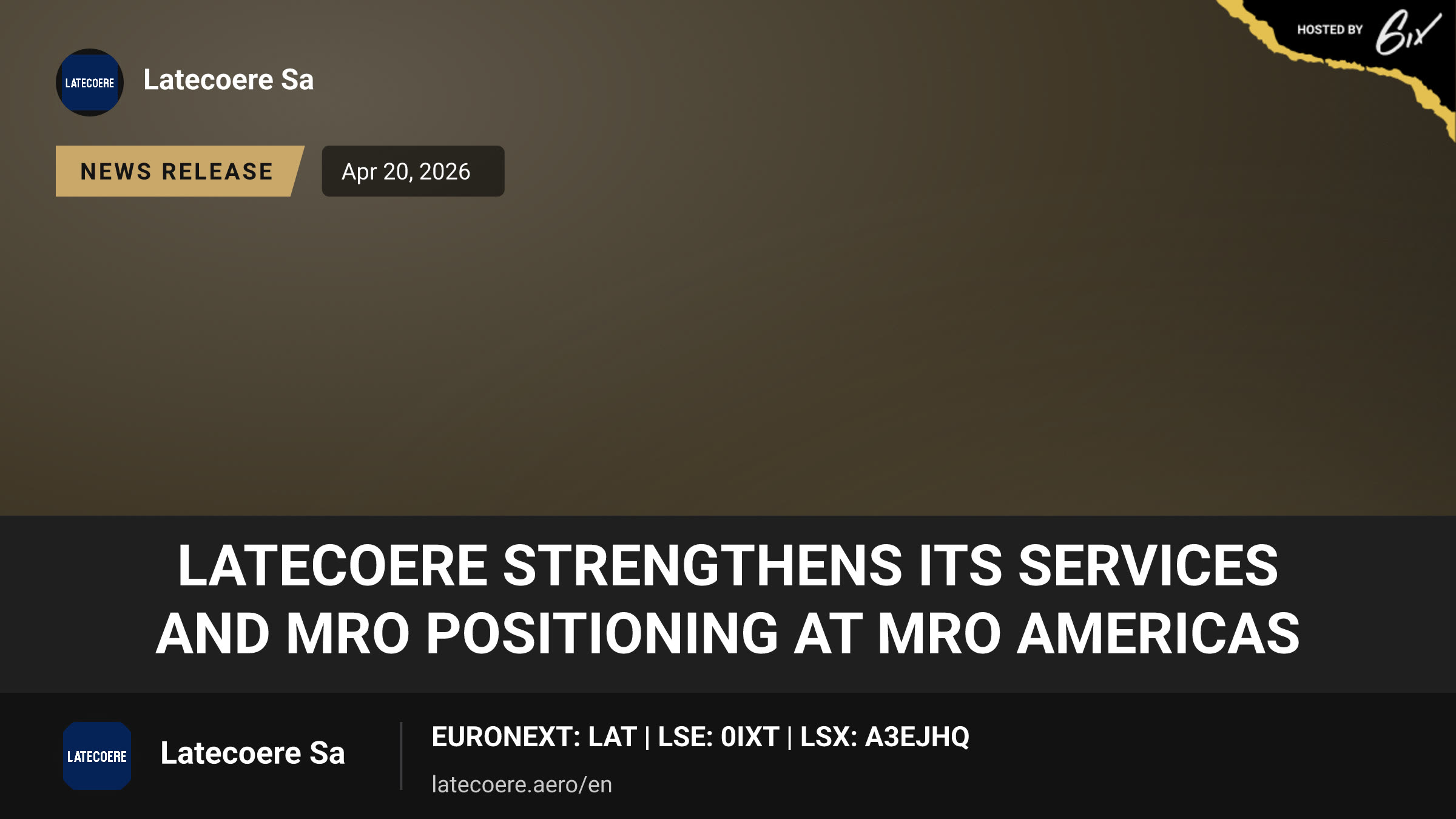 Latecoere Strengthens Its Services and MRO Positioning at MRO Americas