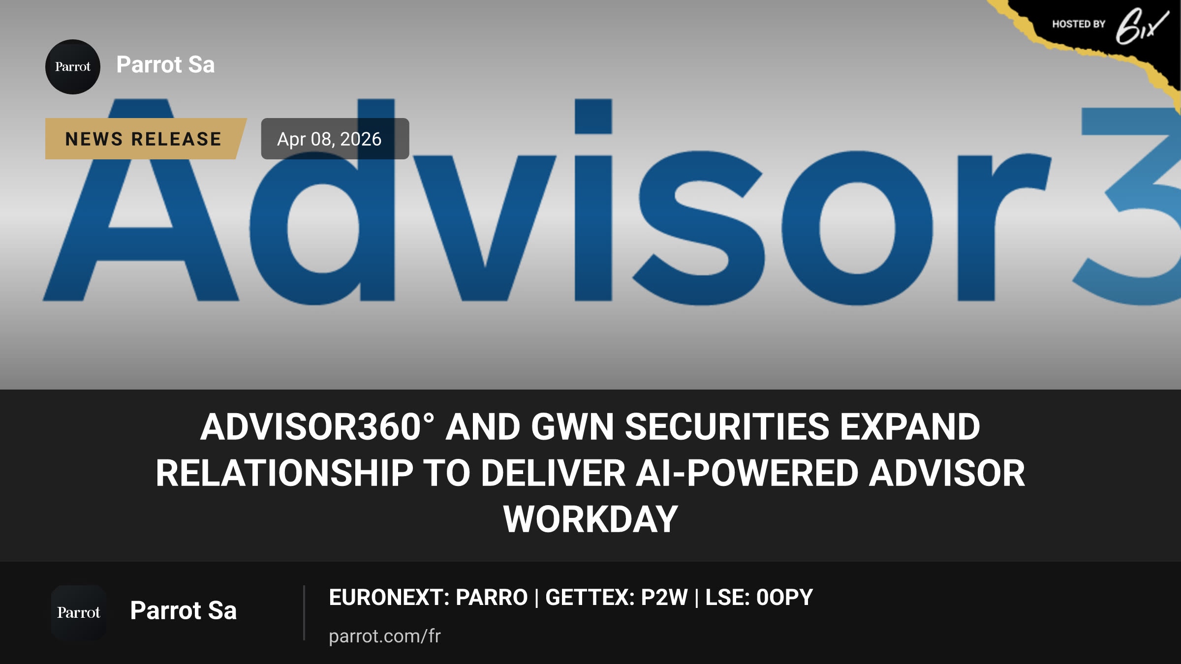 Advisor360° and GWN Securities Expand Relationship to Deliver AI-Powered Advisor Workday