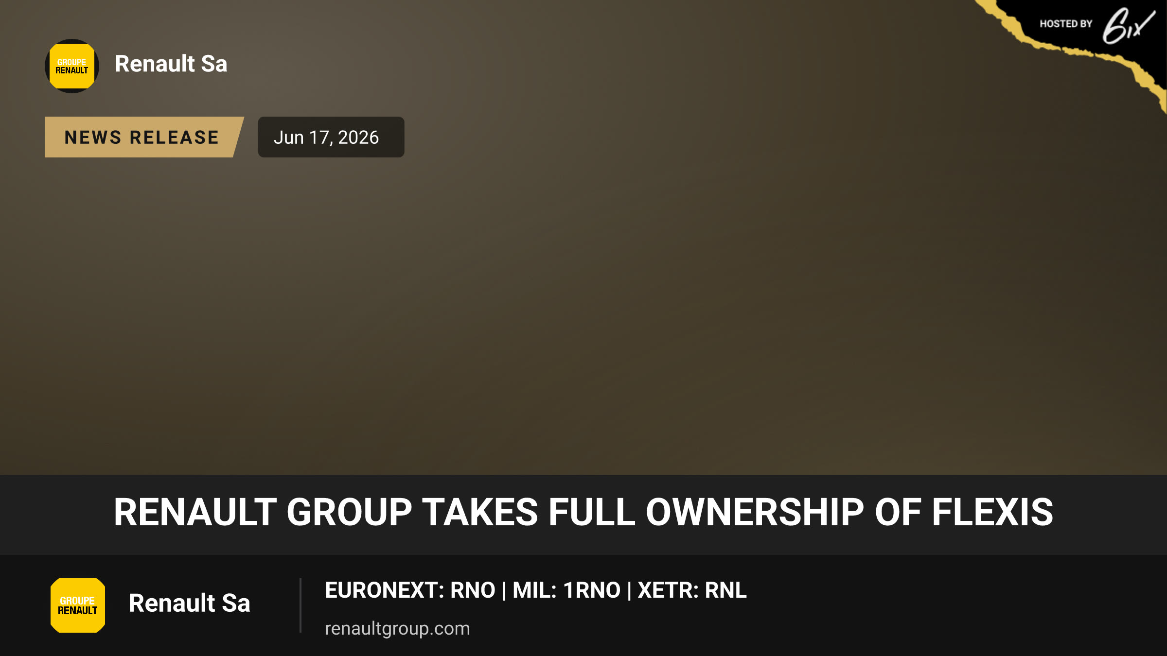 Renault Group takes full ownership of Flexis