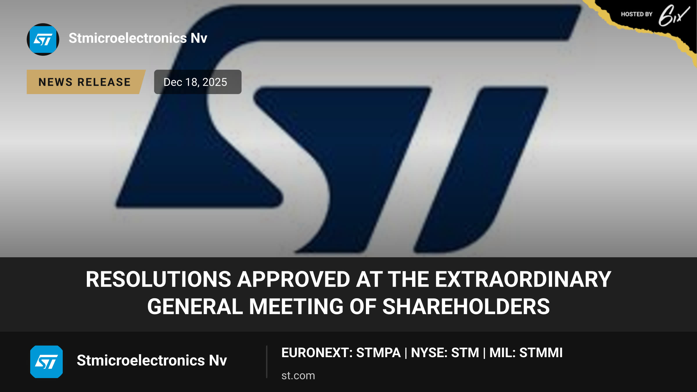 Resolutions approved at the Extraordinary General Meeting of Shareholders