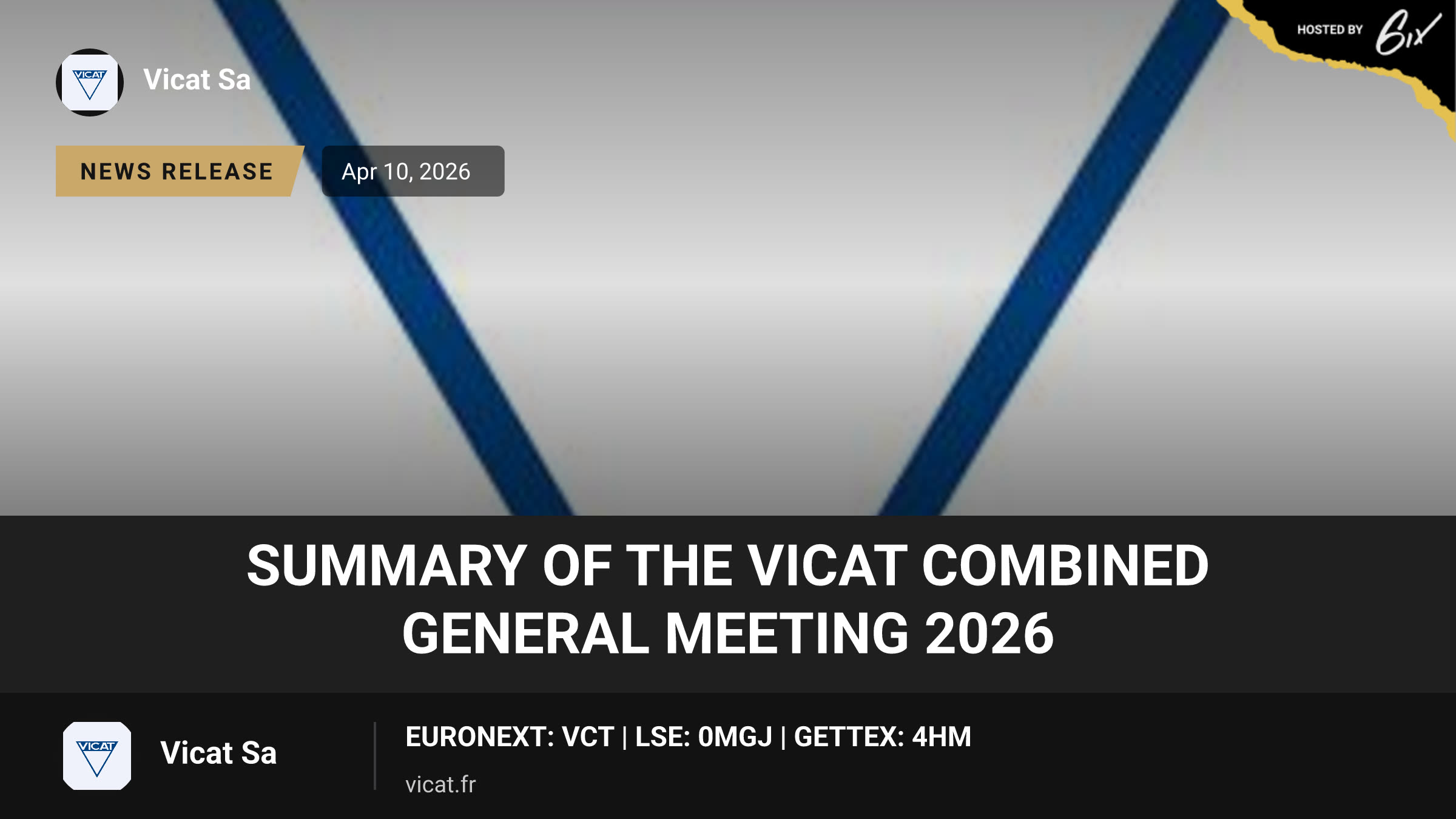 Summary of the Vicat Combined General Meeting 2026