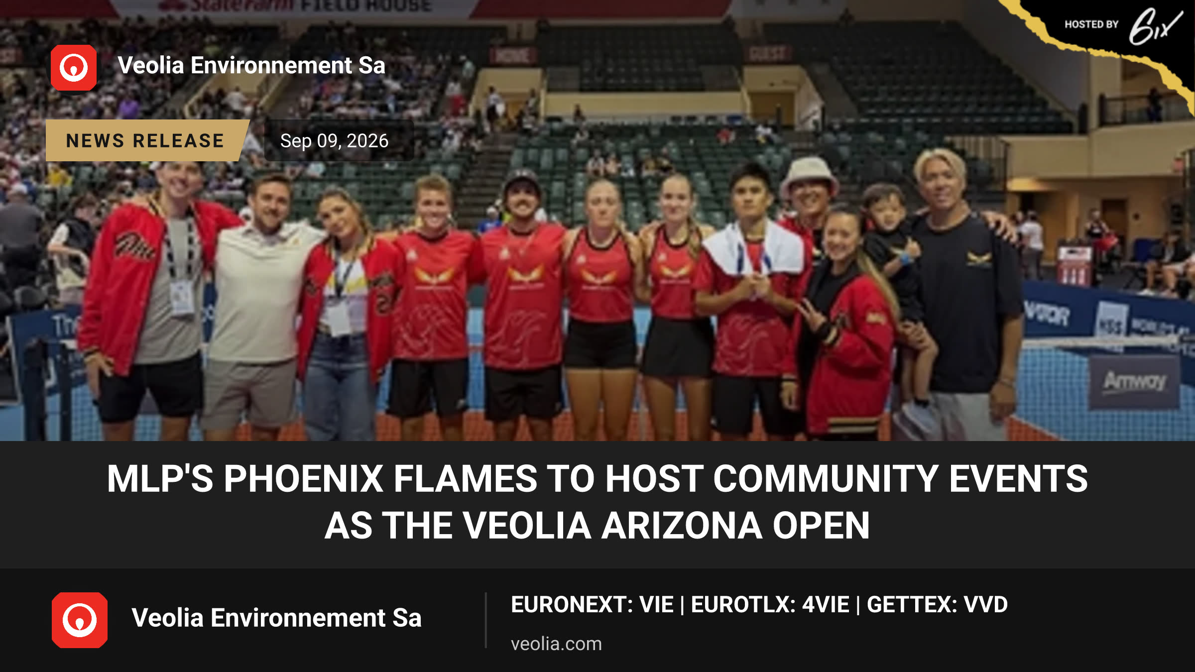 MLP's Phoenix Flames to Host Community Events as the Veolia Arizona Open