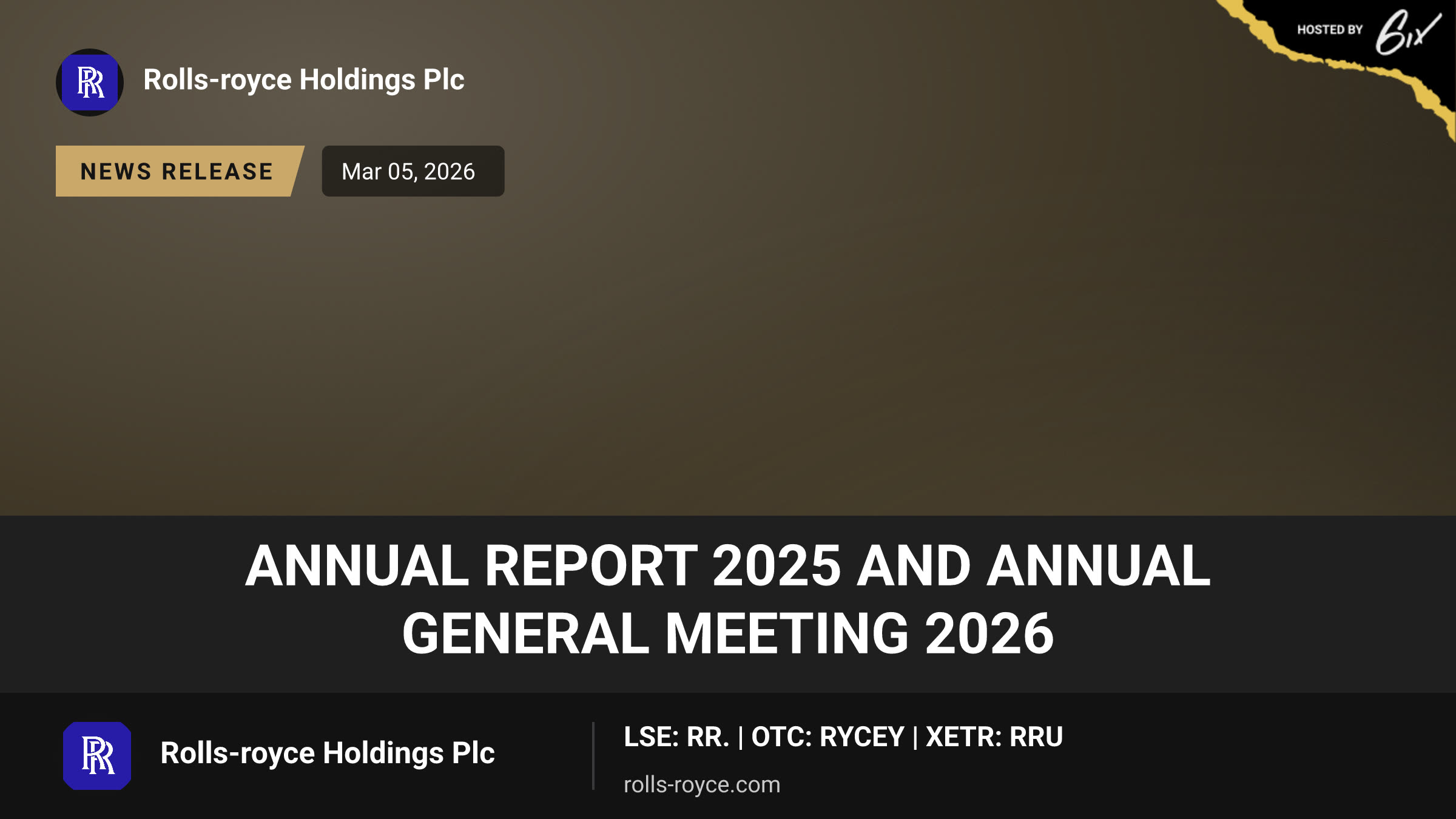 Annual Report 2025 and Annual General Meeting 2026