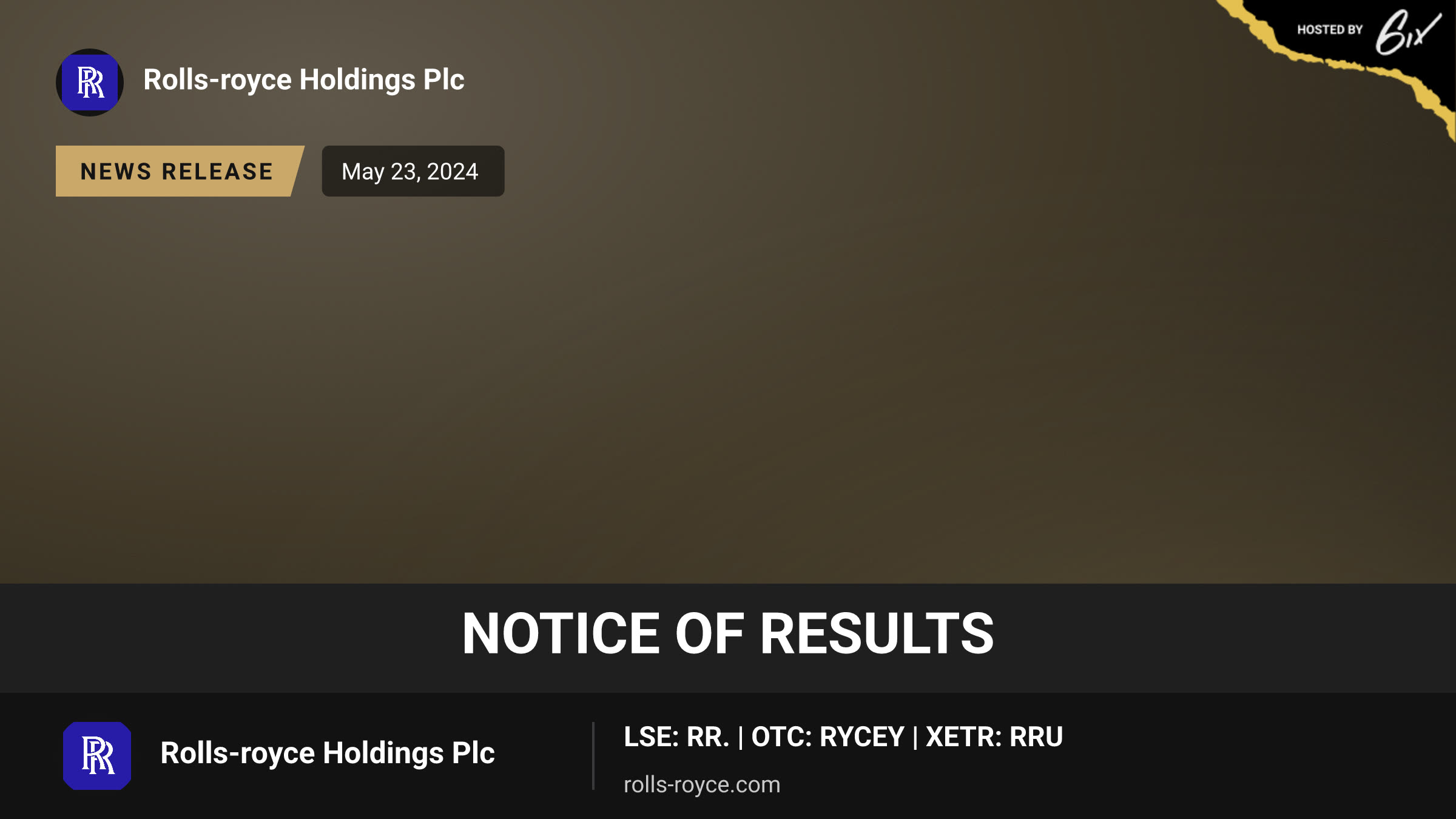 Notice of Results