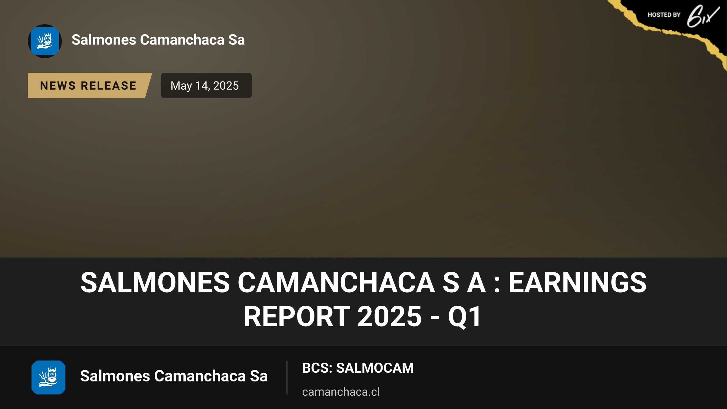 Salmones Camanchaca S A : Earnings Report 2025 - Q1