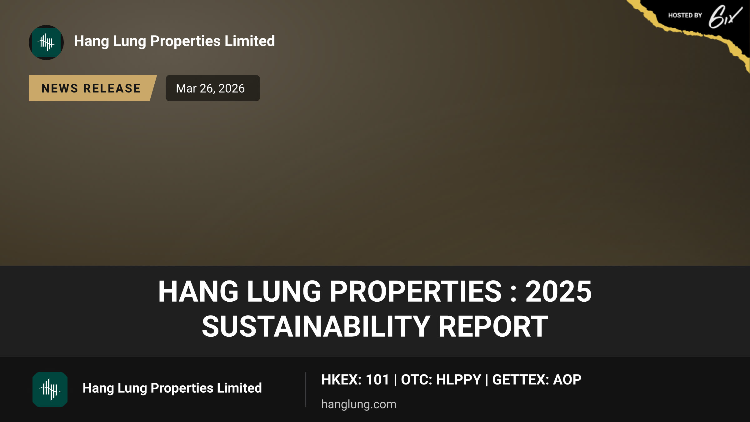 Hang Lung Properties : 2025 Sustainability Report