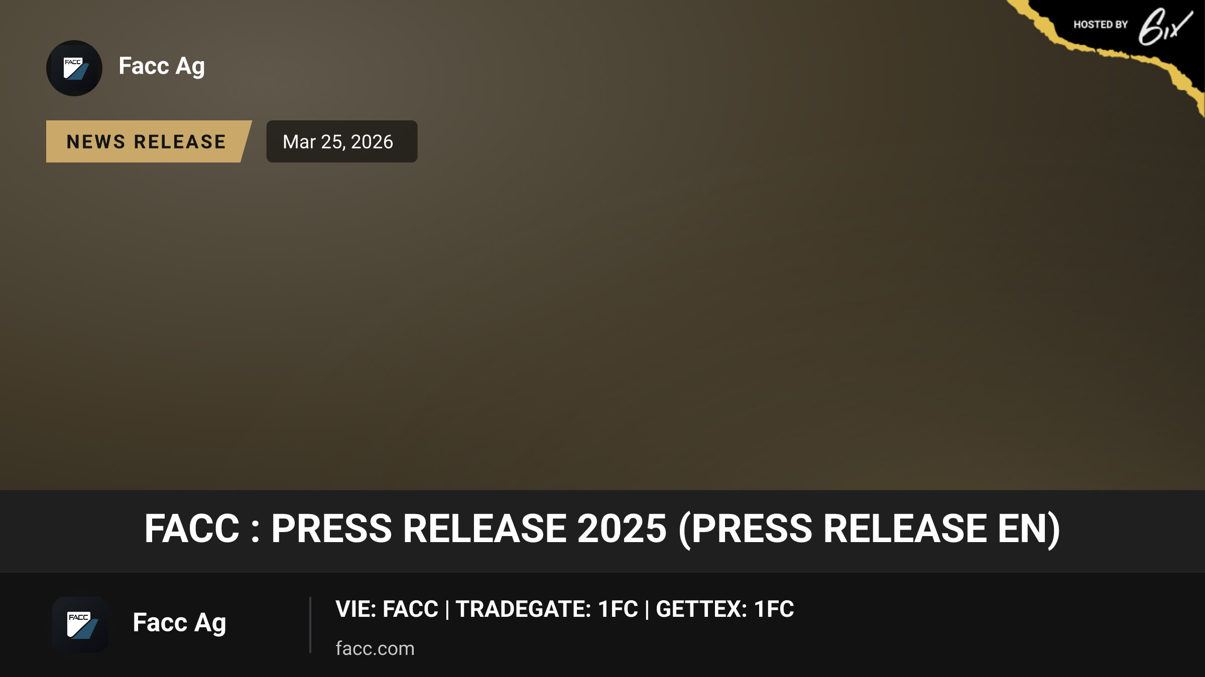 FACC : Press Release 2025 (press release en)