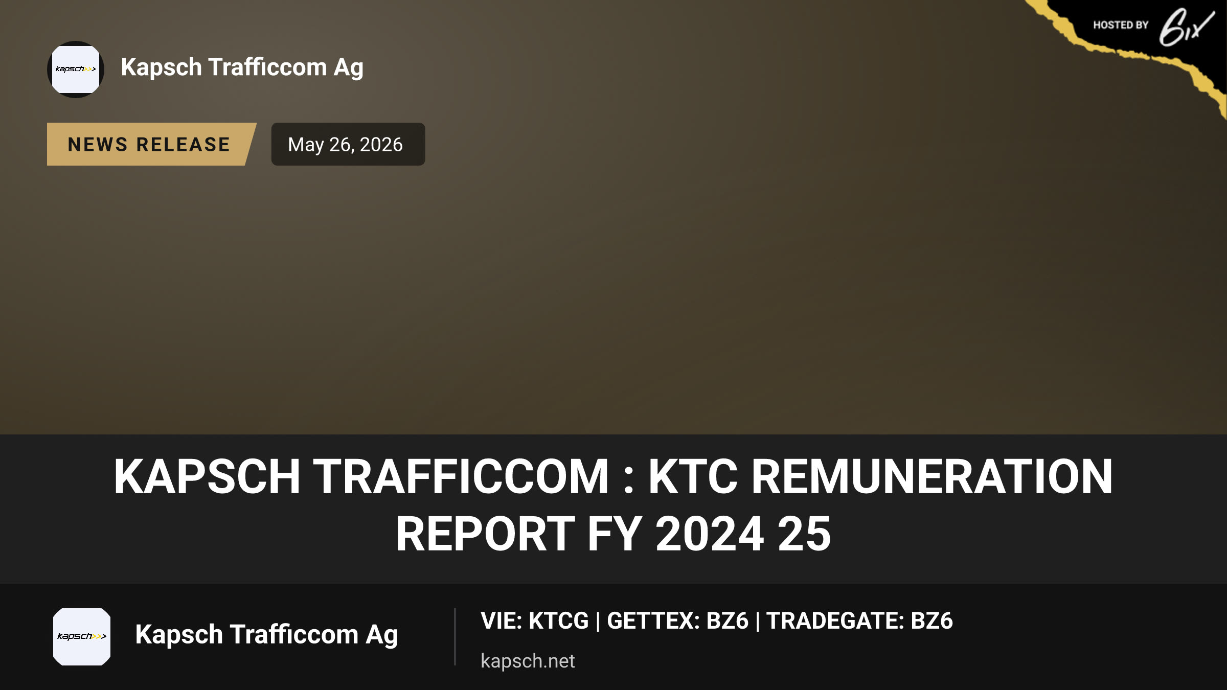 Kapsch TrafficCom : KTC Remuneration Report FY 2024 25