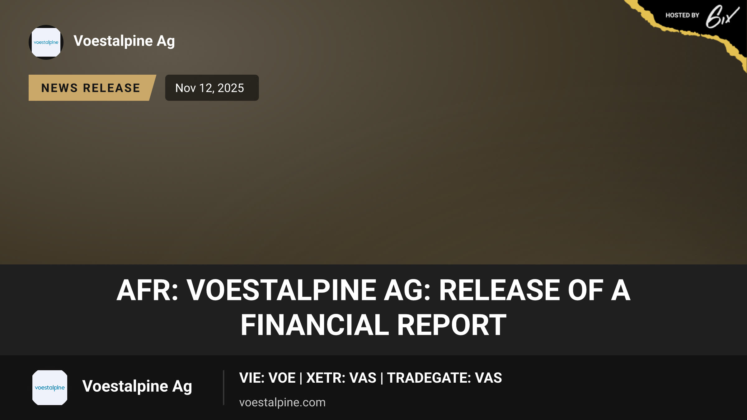 AFR: voestalpine AG: Release of a Financial report