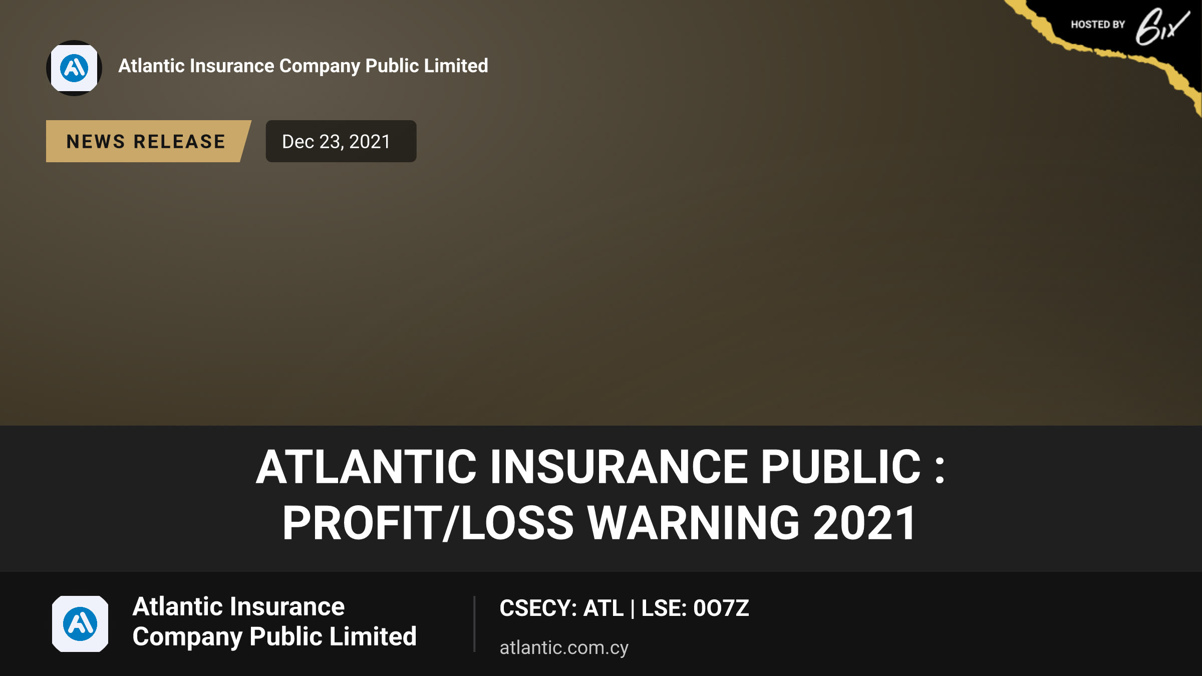 Atlantic Insurance Public : Profit/Loss Warning 2021