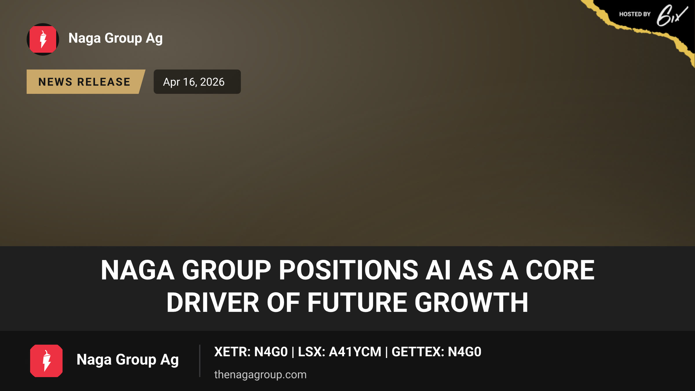 NAGA GROUP POSITIONS AI AS A CORE DRIVER OF FUTURE GROWTH