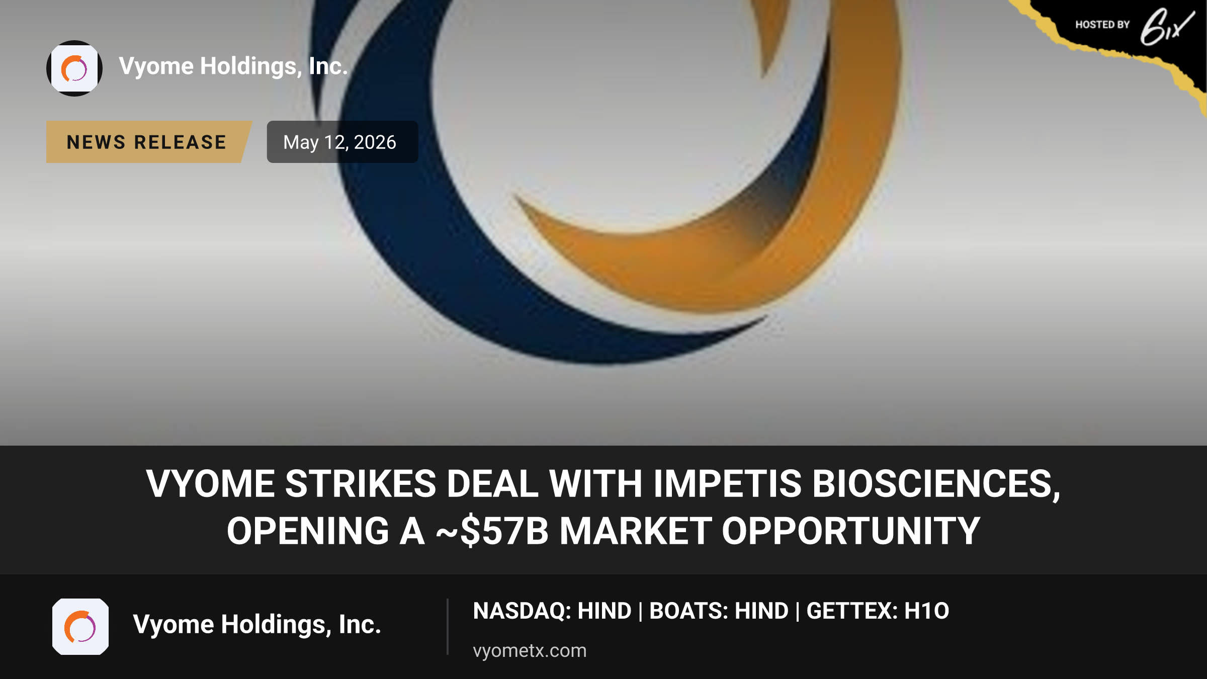 Vyome Strikes Deal With Impetis Biosciences, Opening A ~$57B Market Opportunity