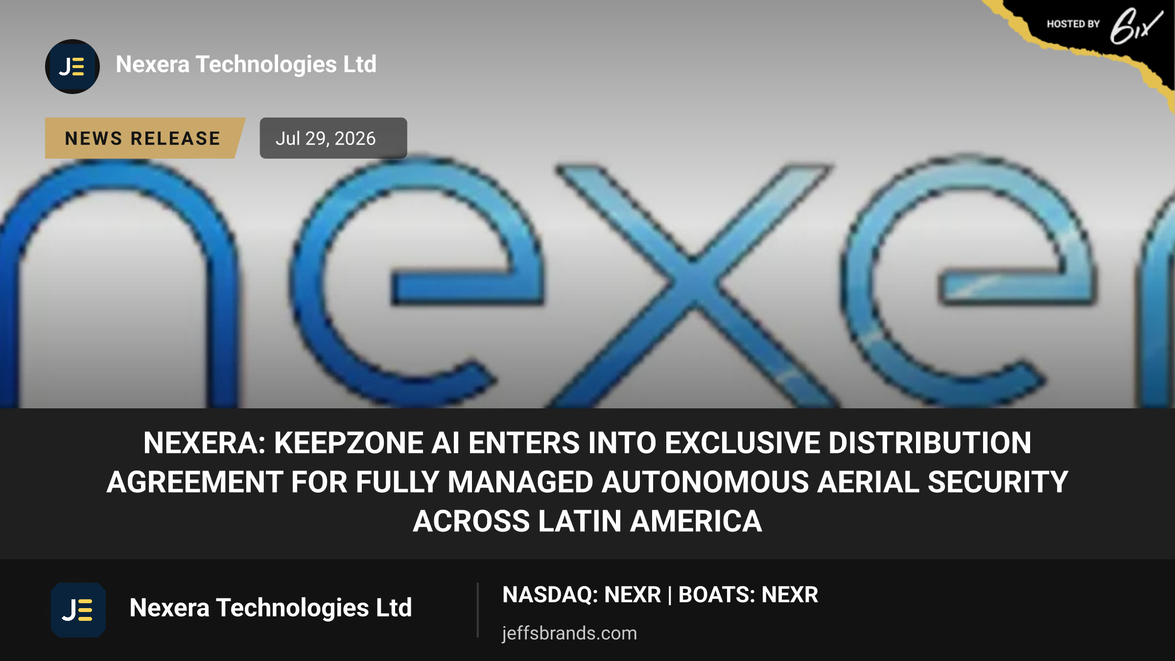 Nexera: KeepZone AI Enters into Exclusive Distribution Agreement for Fully Managed Autonomous Aerial Security Across Latin America
