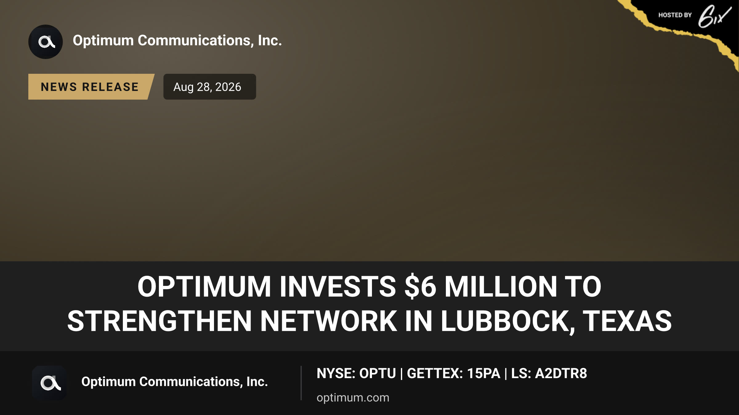 Optimum Invests $6 Million to Strengthen Network in Lubbock, Texas