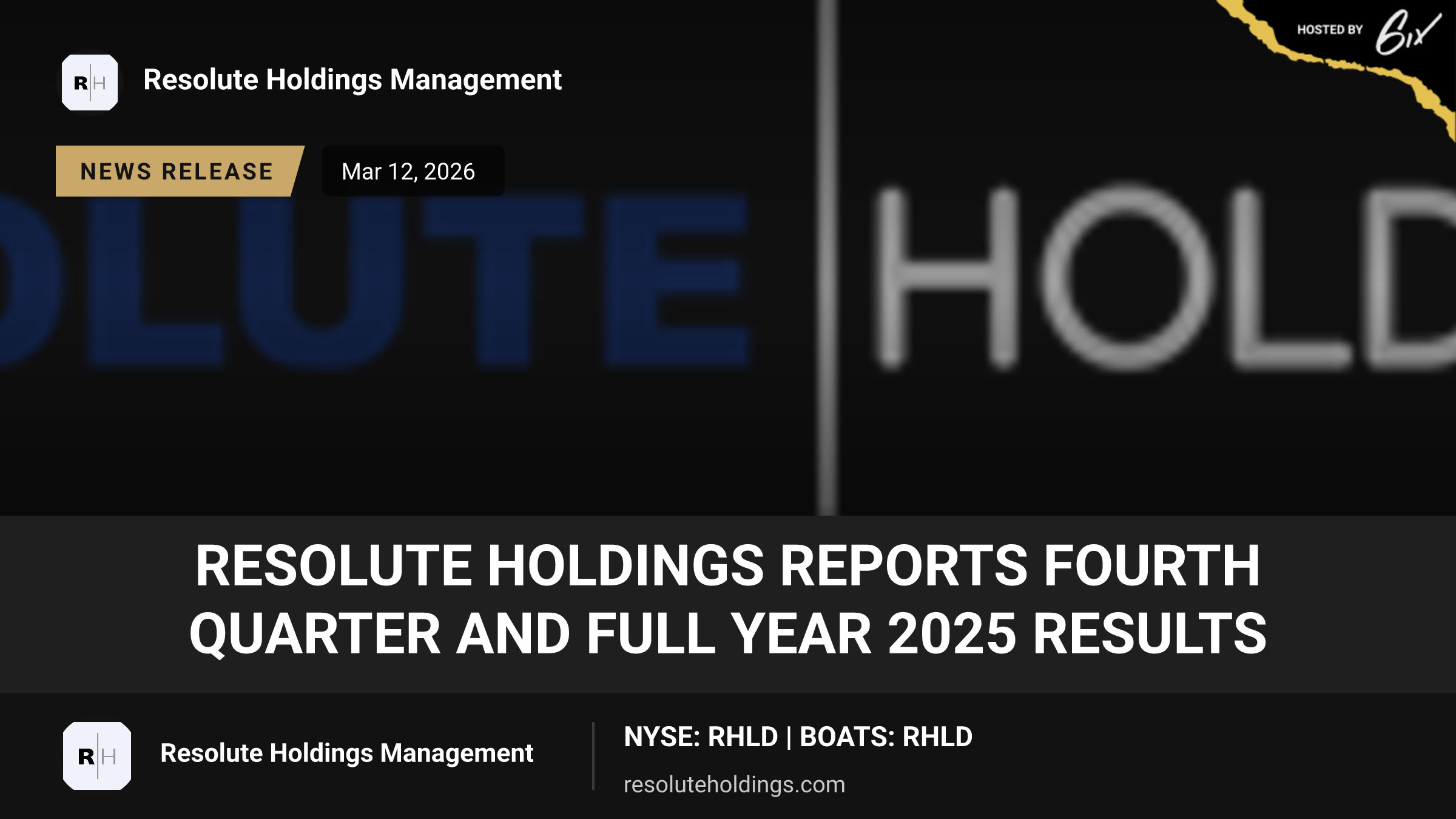 Resolute Holdings Reports Fourth Quarter and Full Year 2025 Results