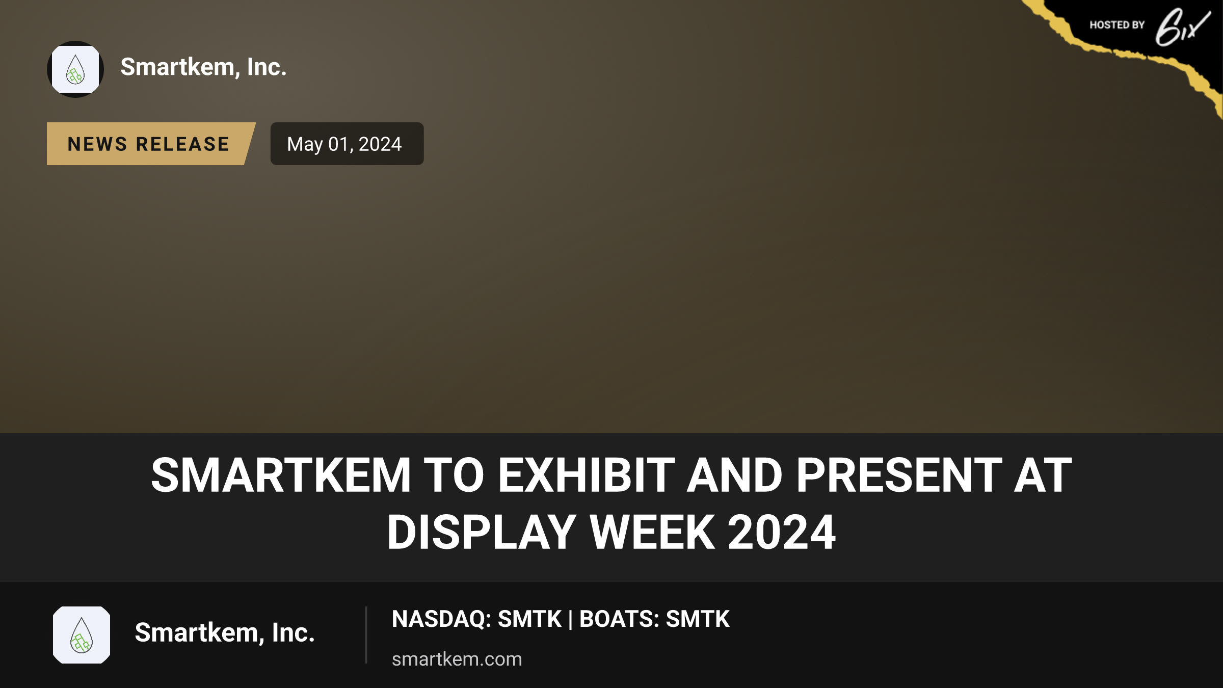 Smartkem To Exhibit and Present at Display Week 2024