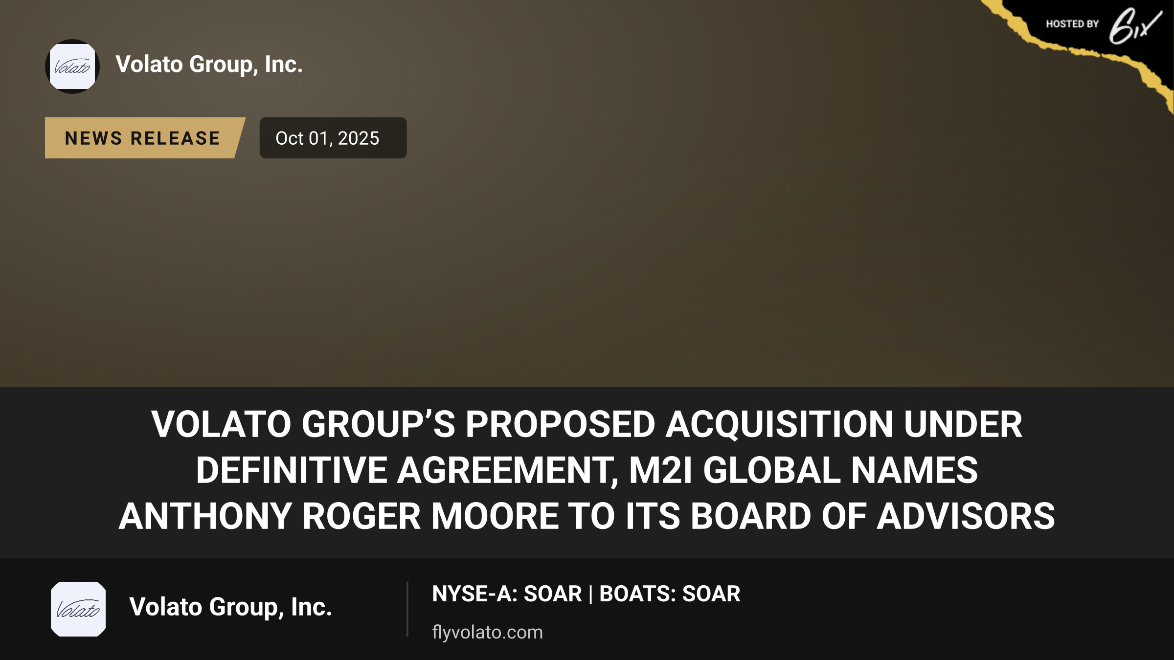 Volato Group’s Proposed Acquisition Under Definitive Agreement, M2i Global Names Anthony Roger Moore to its Board of Advisors