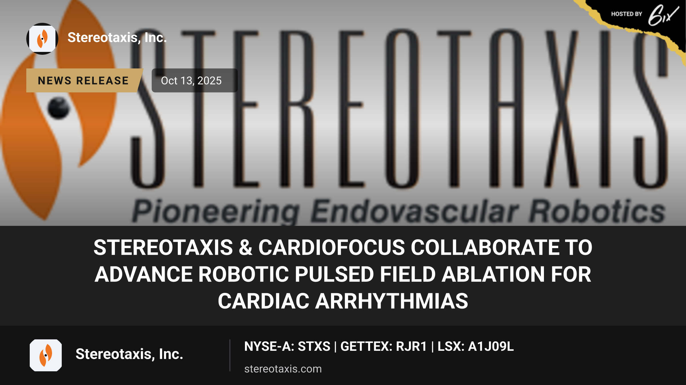 Stereotaxis & CardioFocus Collaborate to Advance Robotic Pulsed Field Ablation for Cardiac Arrhythmias