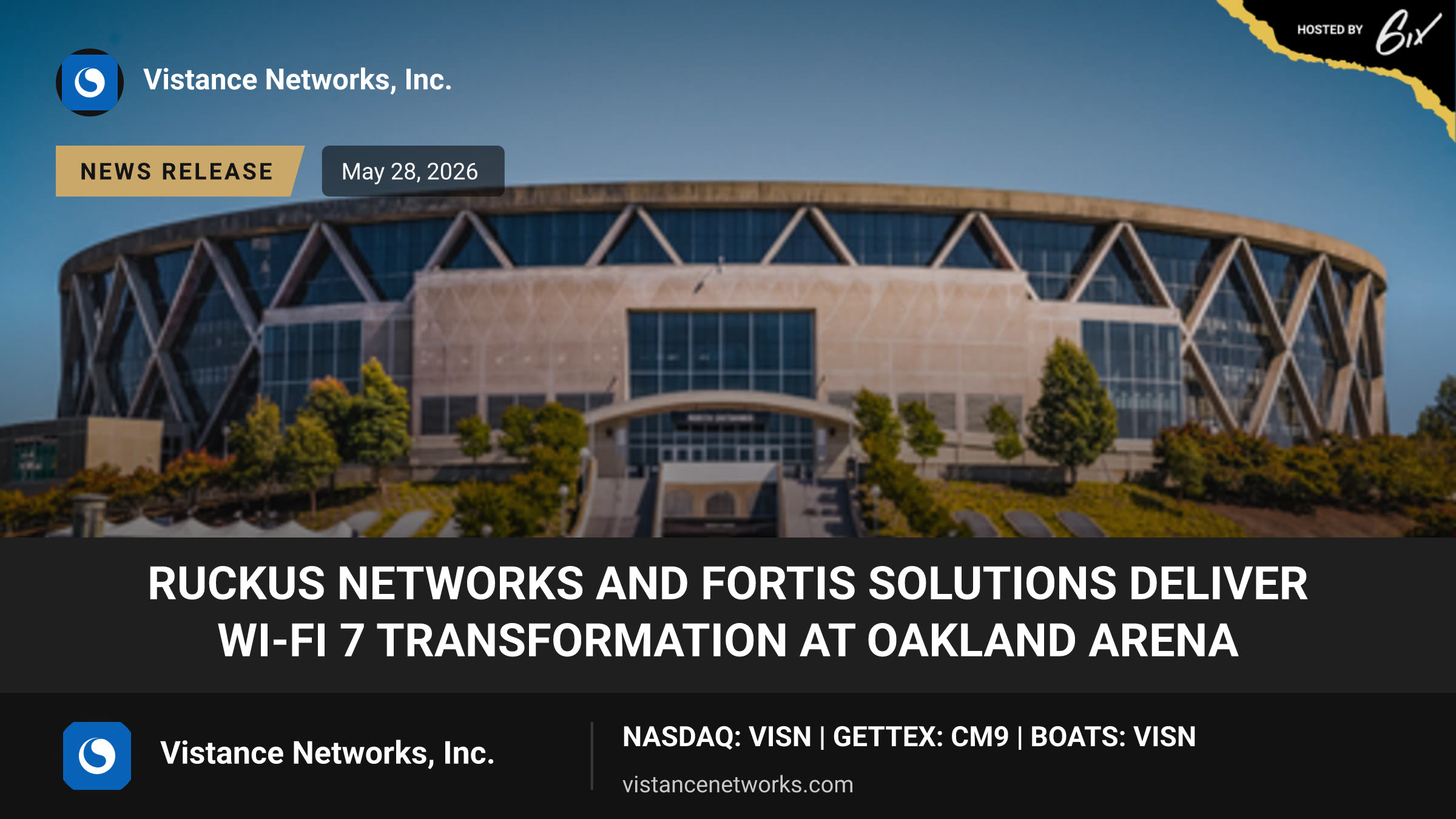 RUCKUS Networks and Fortis Solutions Deliver Wi-Fi 7 Transformation at Oakland Arena