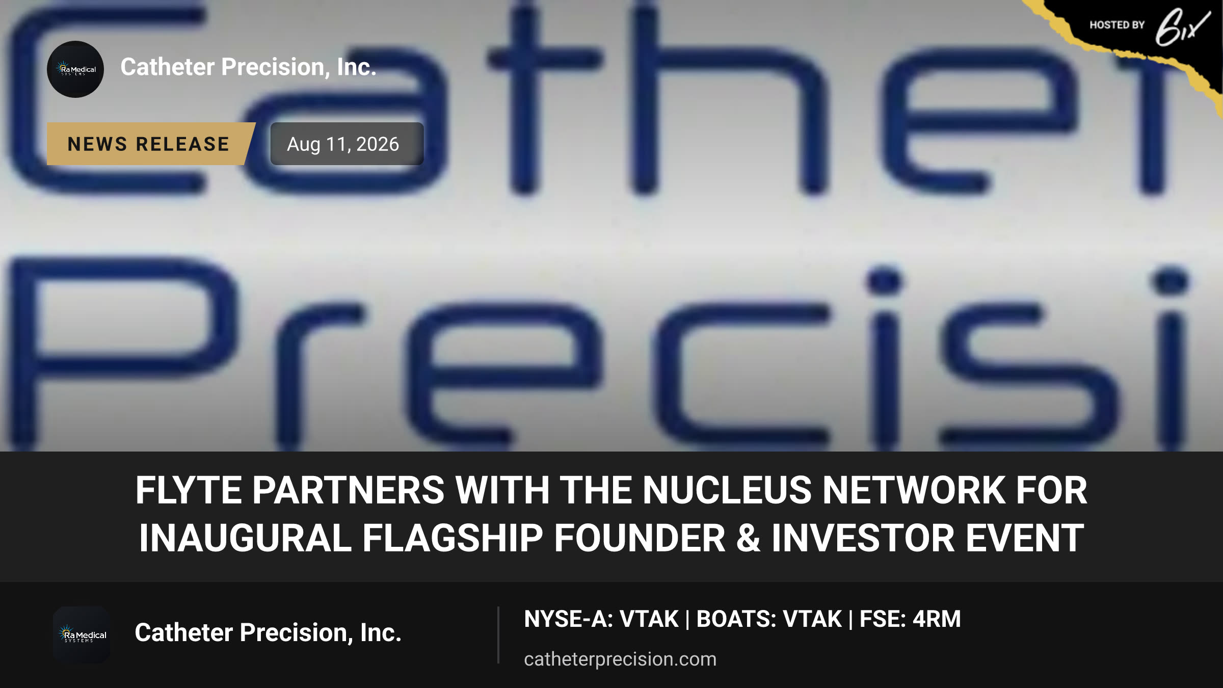 Flyte Partners with The Nucleus Network for Inaugural Flagship Founder & Investor Event
