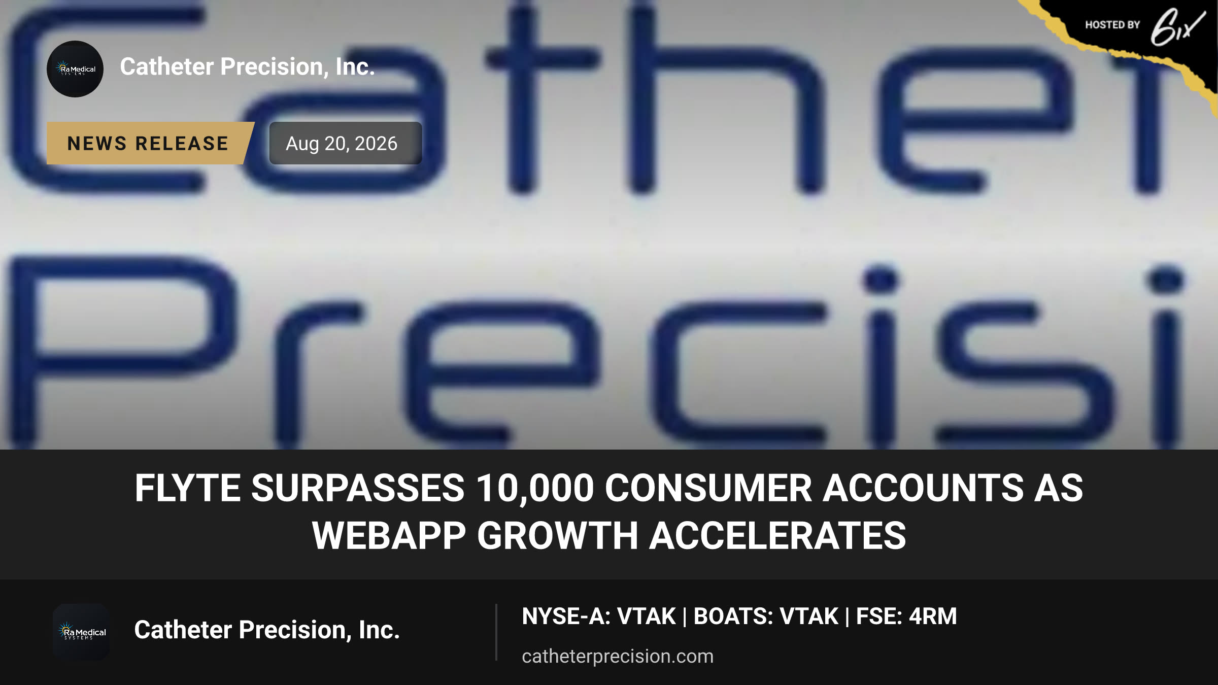 Flyte Surpasses 10,000 Consumer Accounts as WebApp Growth Accelerates