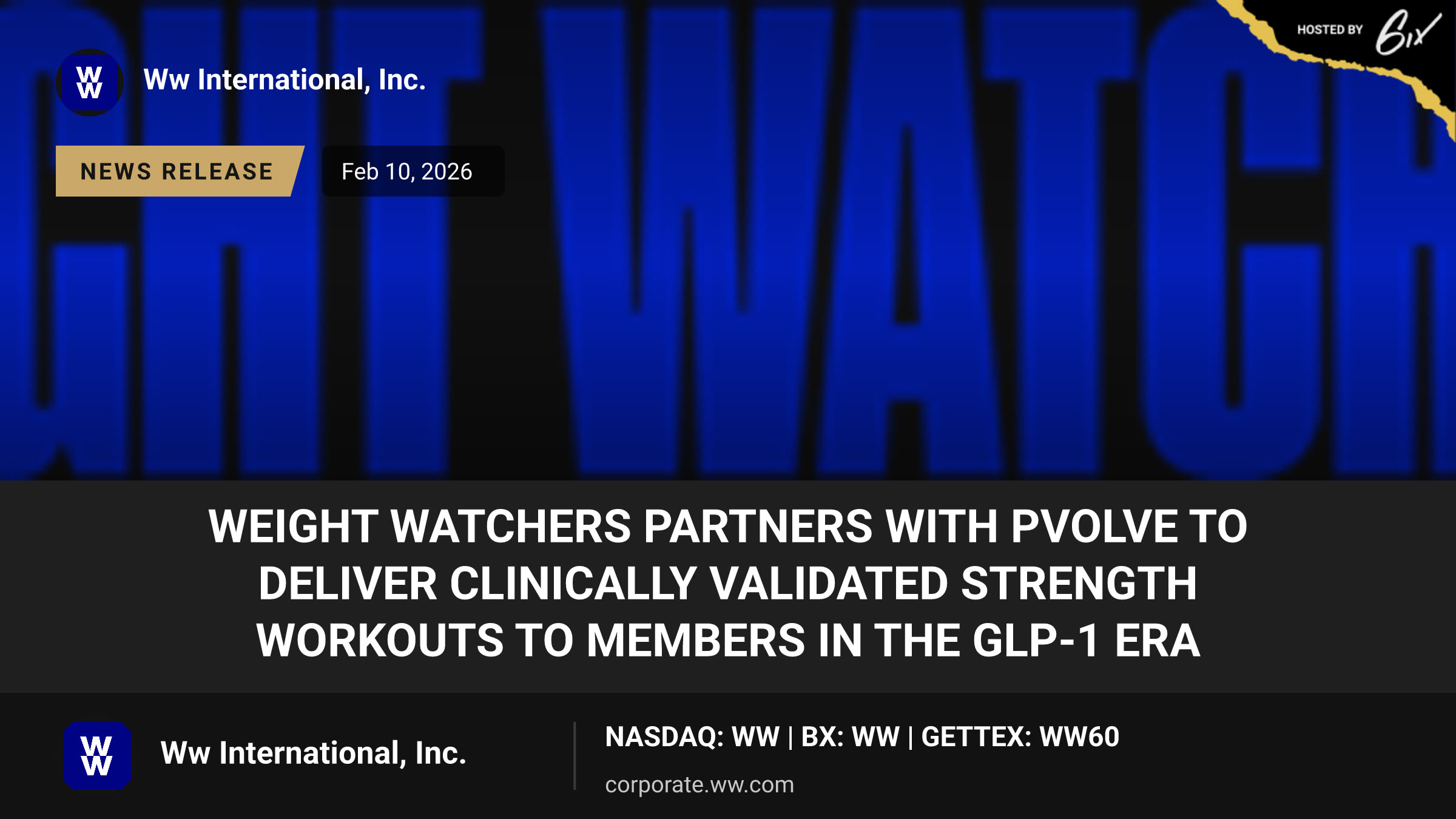 Weight Watchers Partners with PVOLVE to Deliver Clinically Validated Strength Workouts to Members in the GLP-1 Era