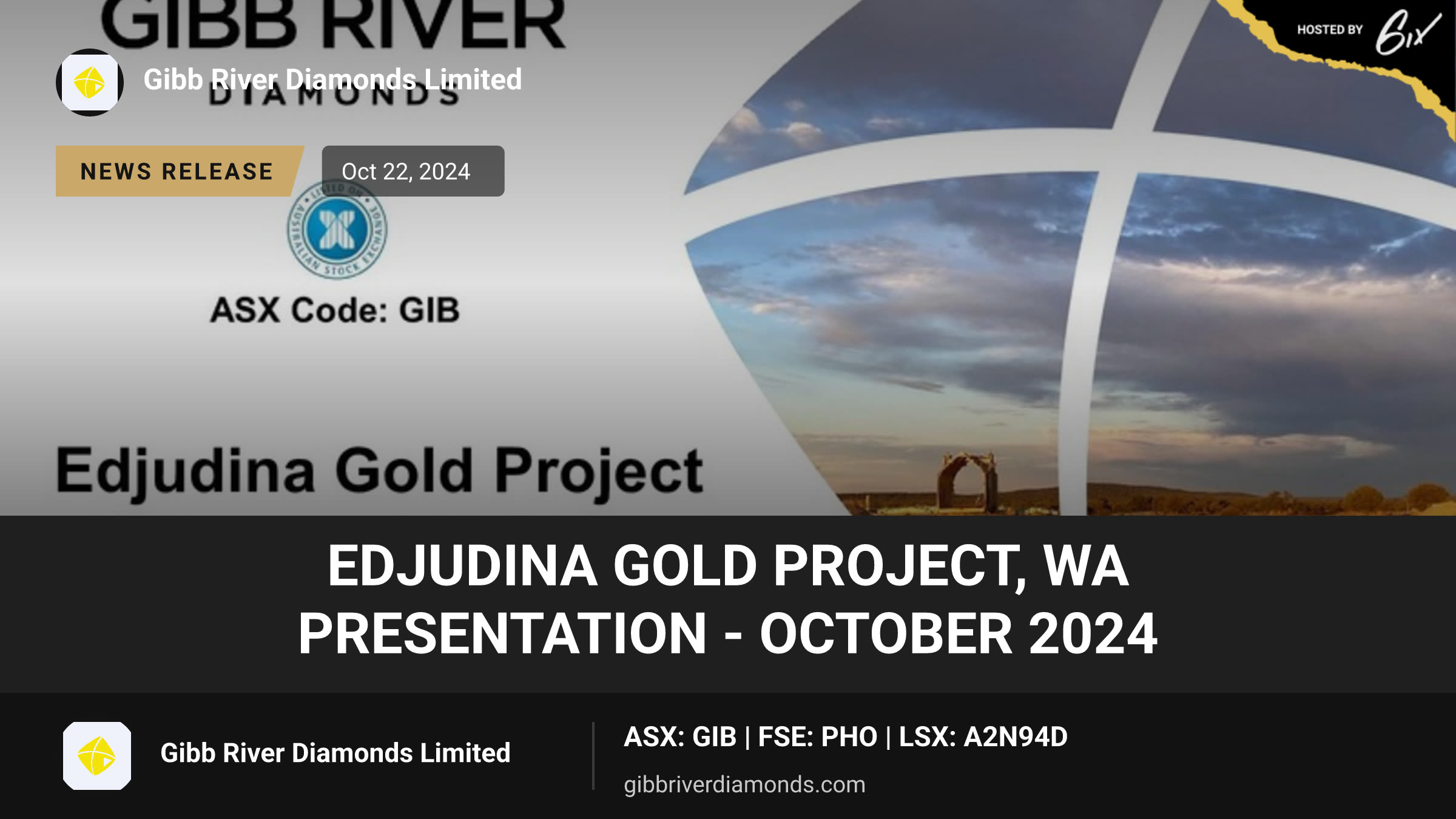 Edjudina Gold Project, WA Presentation - October 2024