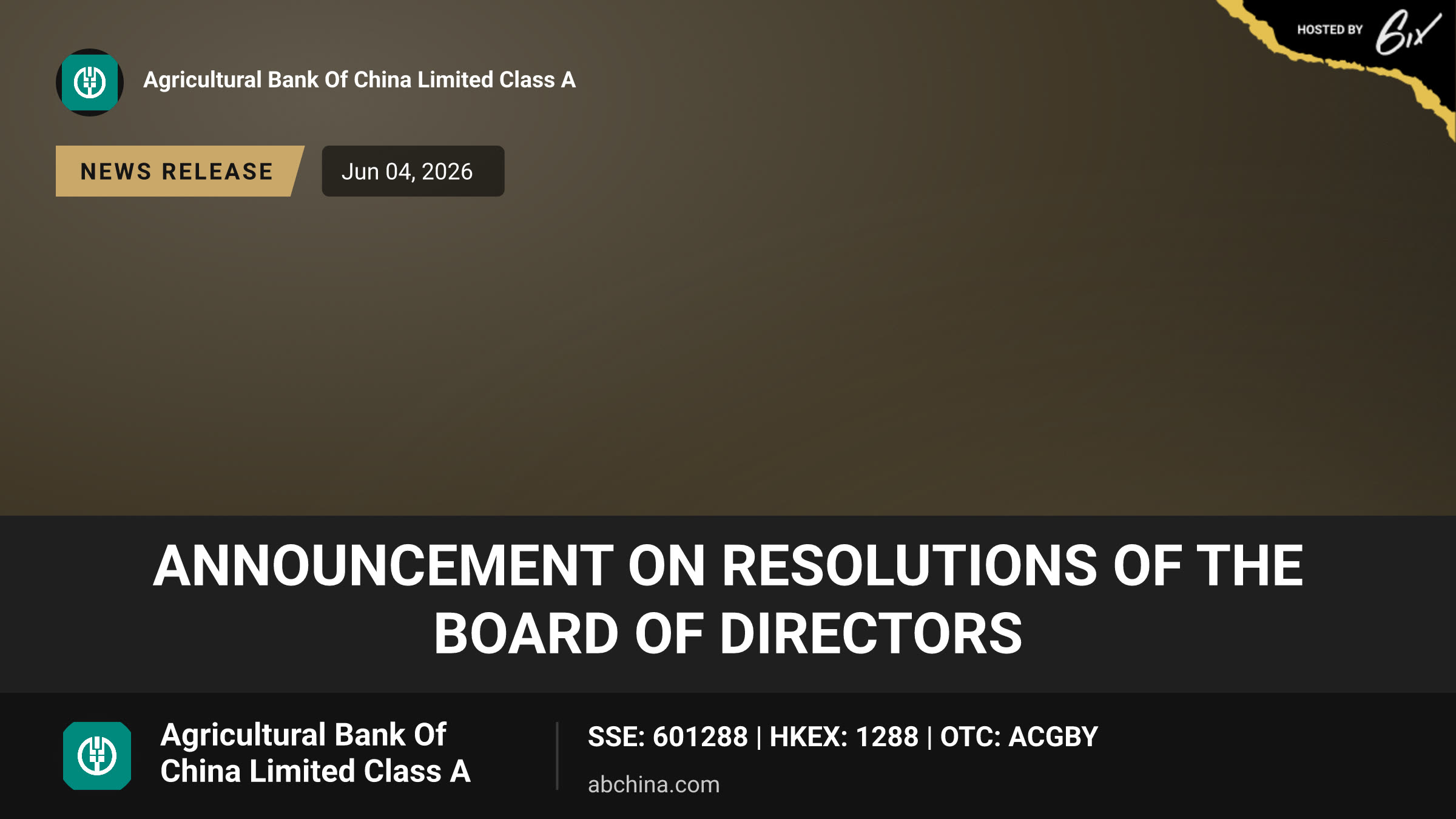 Announcement on Resolutions of the Board of Directors