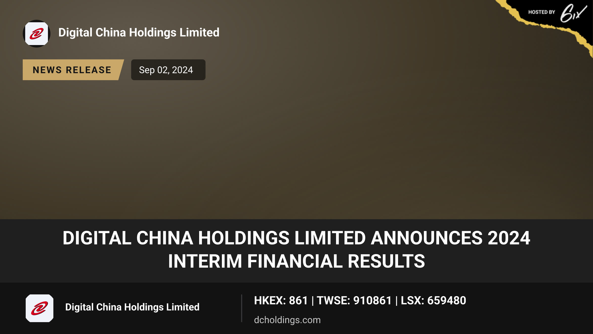 Digital China Holdings Limited announces 2024 Interim Financial Results