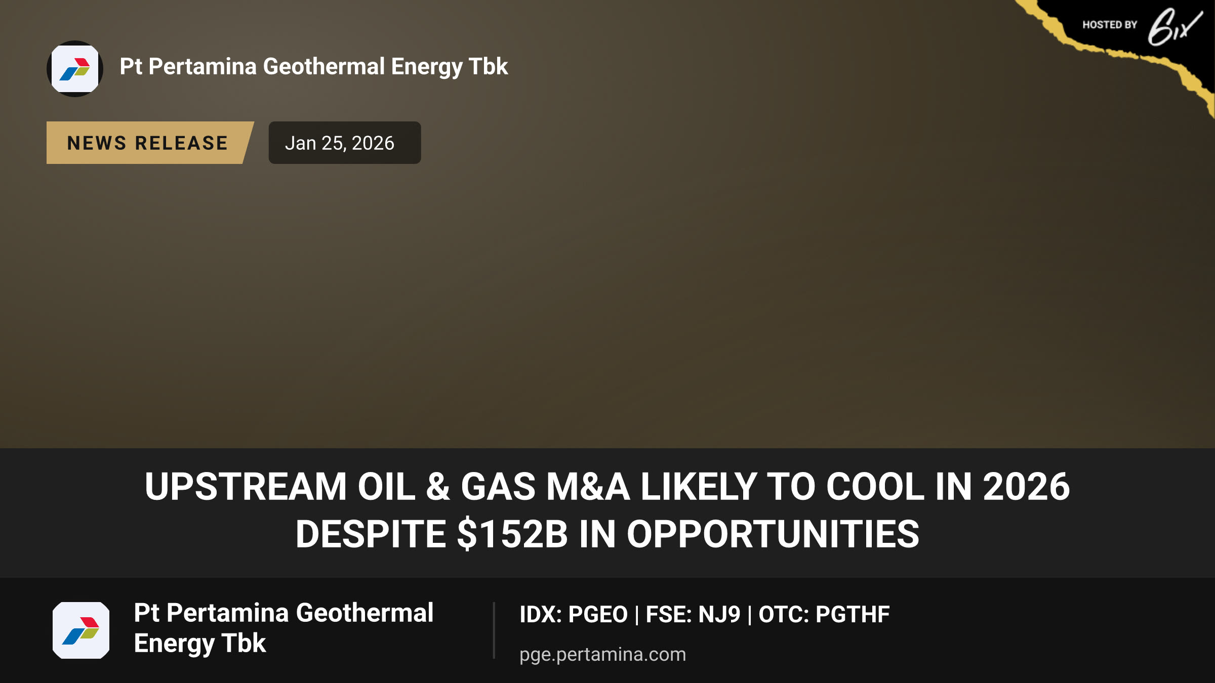 Upstream oil & gas M&A likely to cool in 2026 despite $152B in opportunities