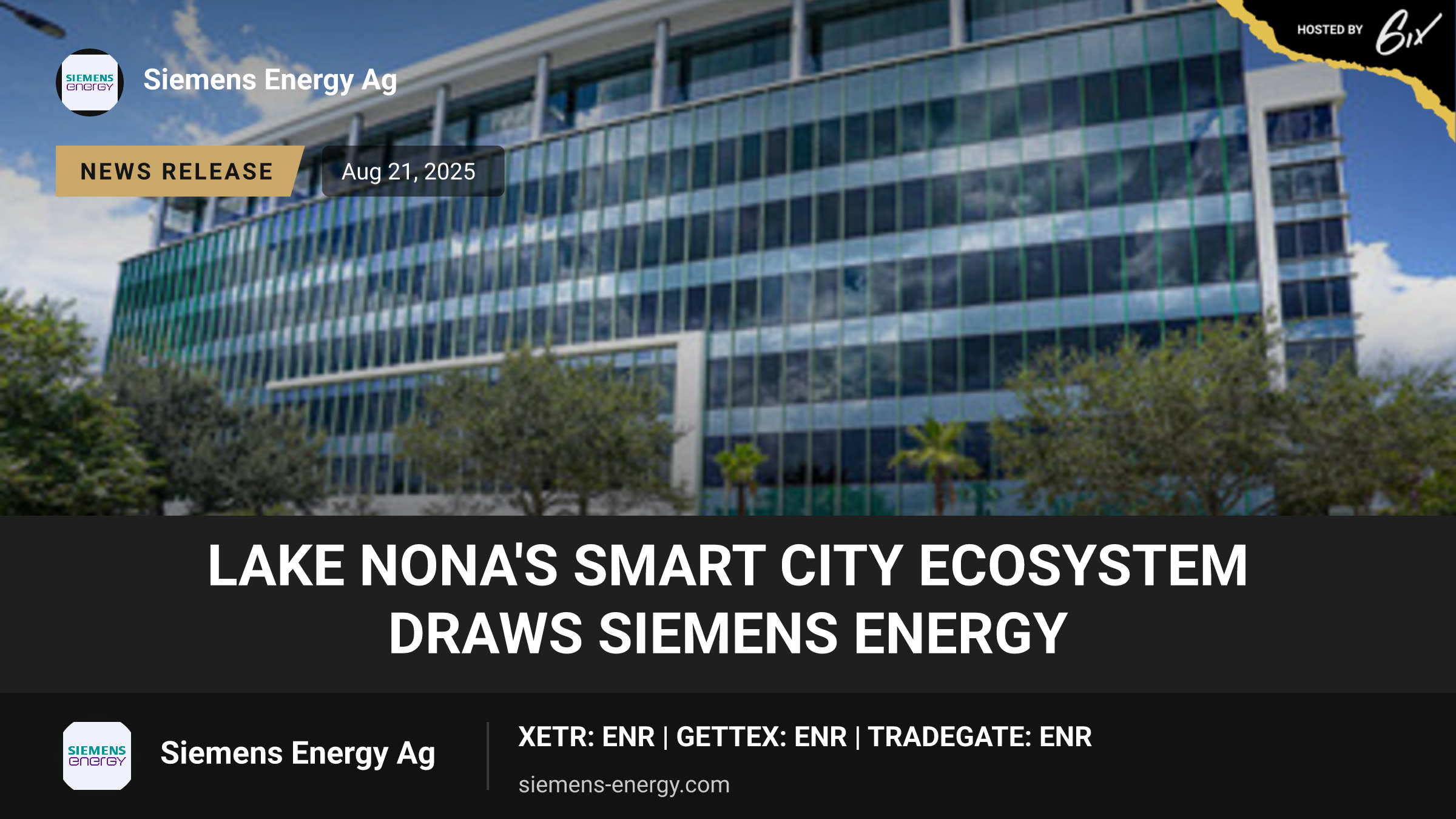Lake Nona's Smart City Ecosystem Draws Siemens Energy