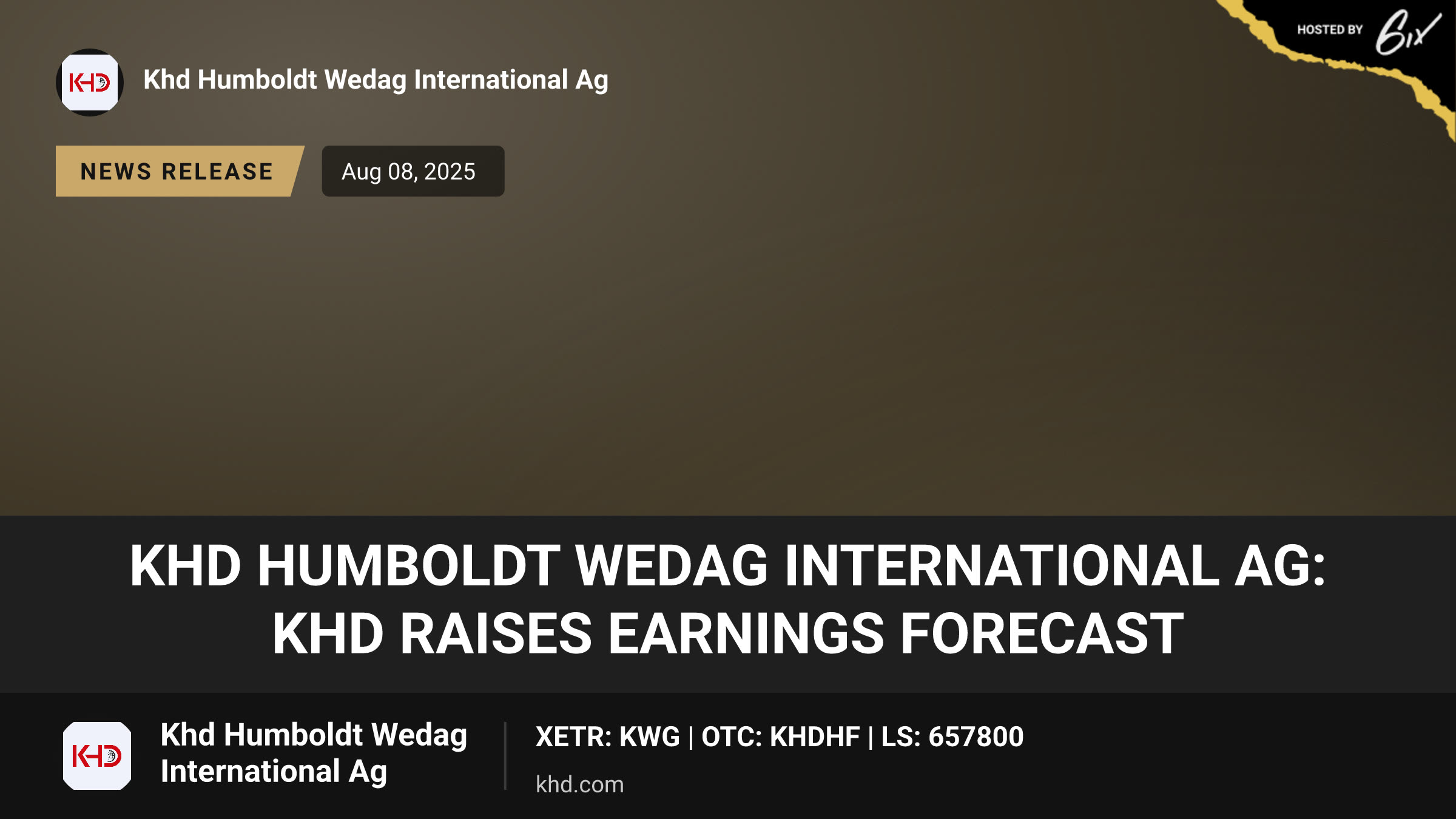KHD Humboldt Wedag International AG: KHD raises Earnings Forecast
