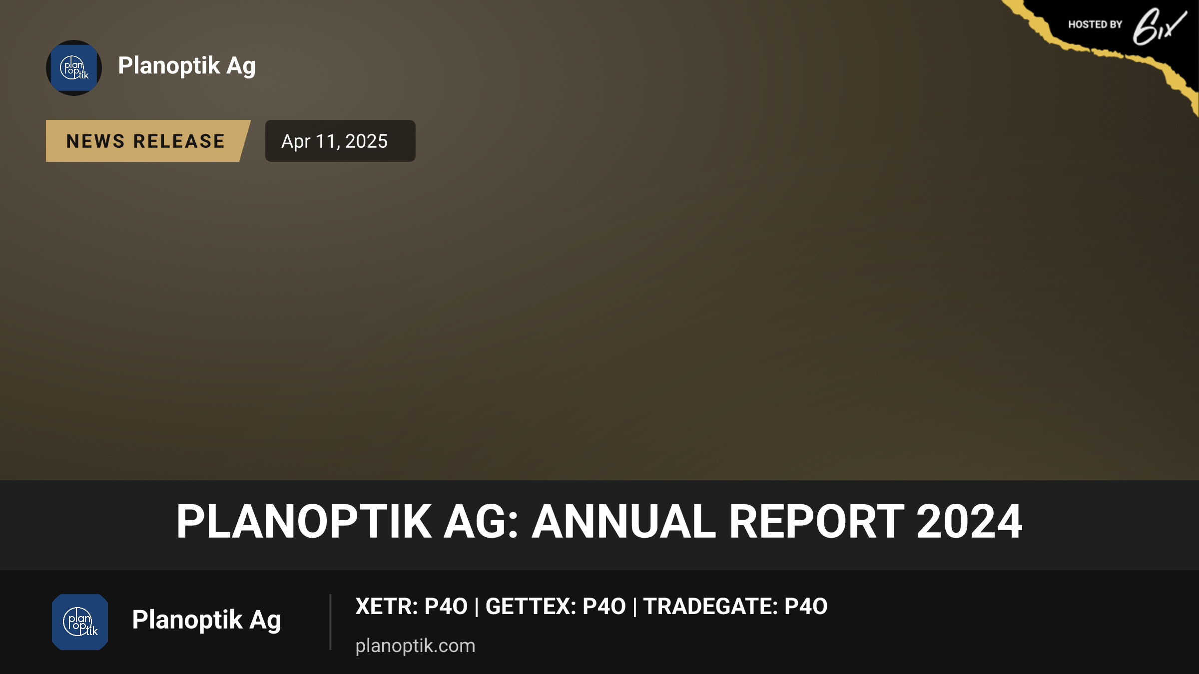 PLANOPTIK AG: Annual Report 2024