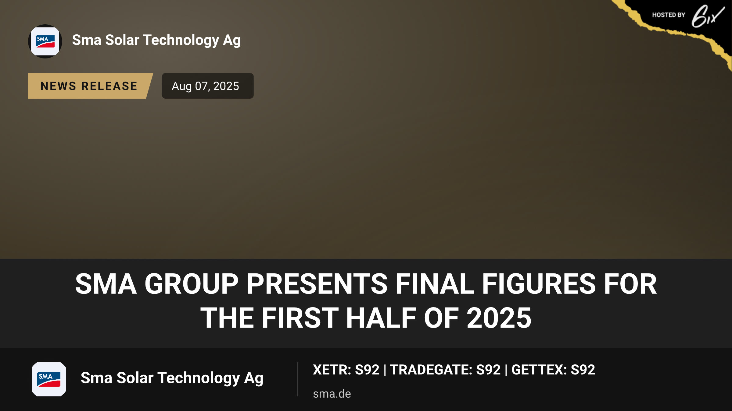 SMA Group presents final figures for the first half of 2025